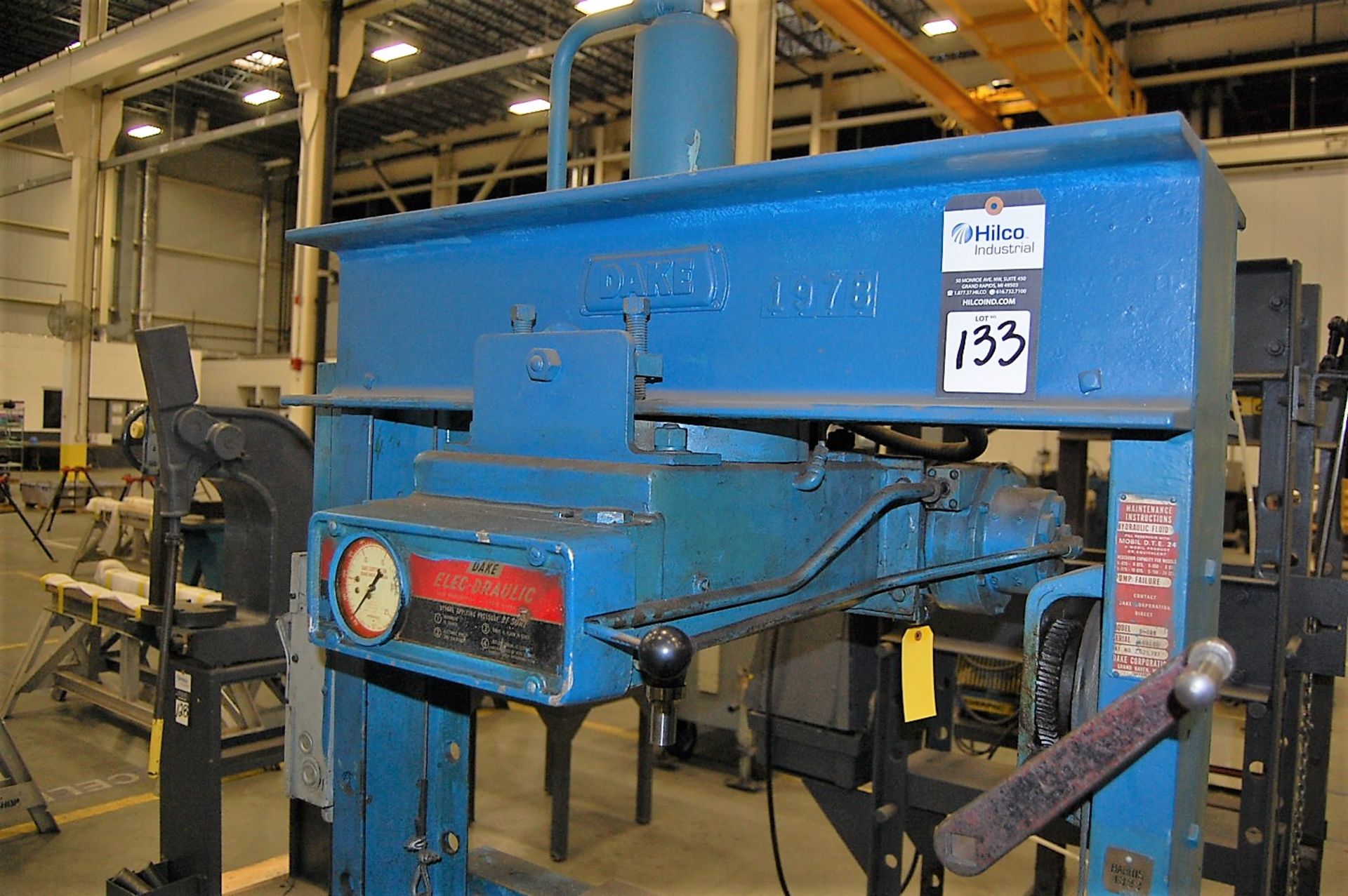 Dake Model 5-025 25 Ton Elec-draulic H-Frame Shop Press - Image 2 of 6