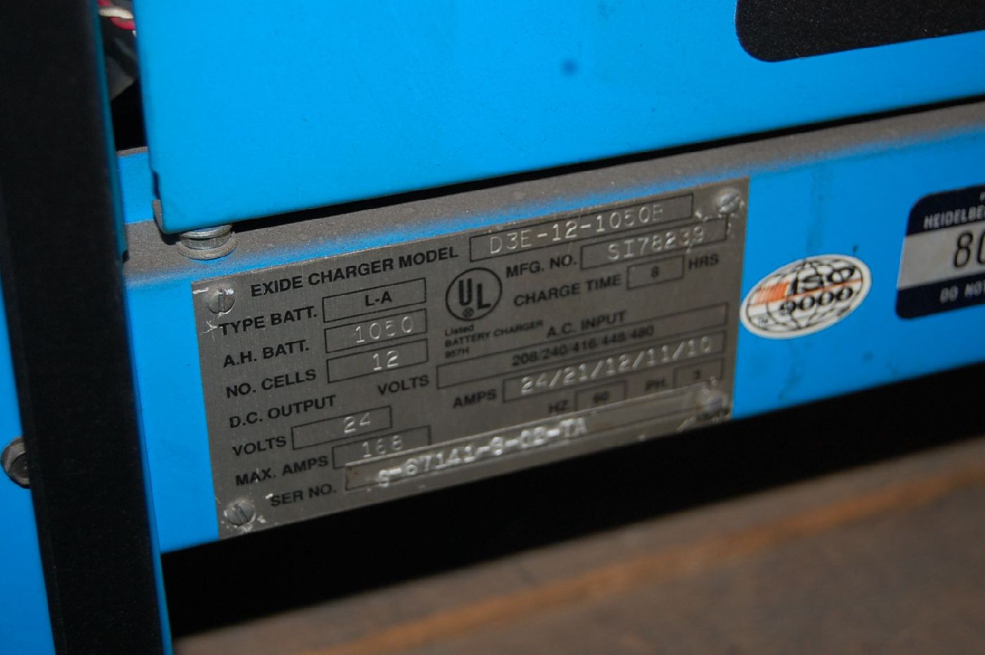 Exide Type L-A; 12 Cell / 24 Volt Battery Chargers - Image 3 of 3