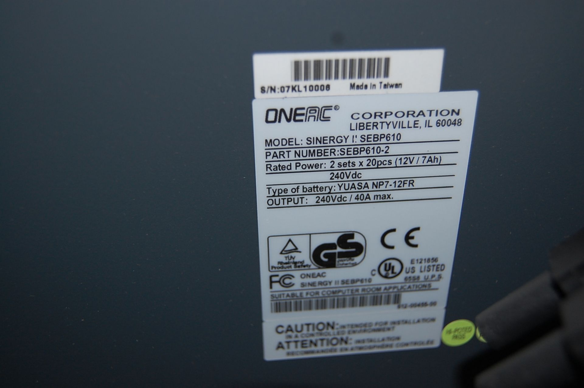 Model OneAC Uninterruptible Power Supply - Image 13 of 14