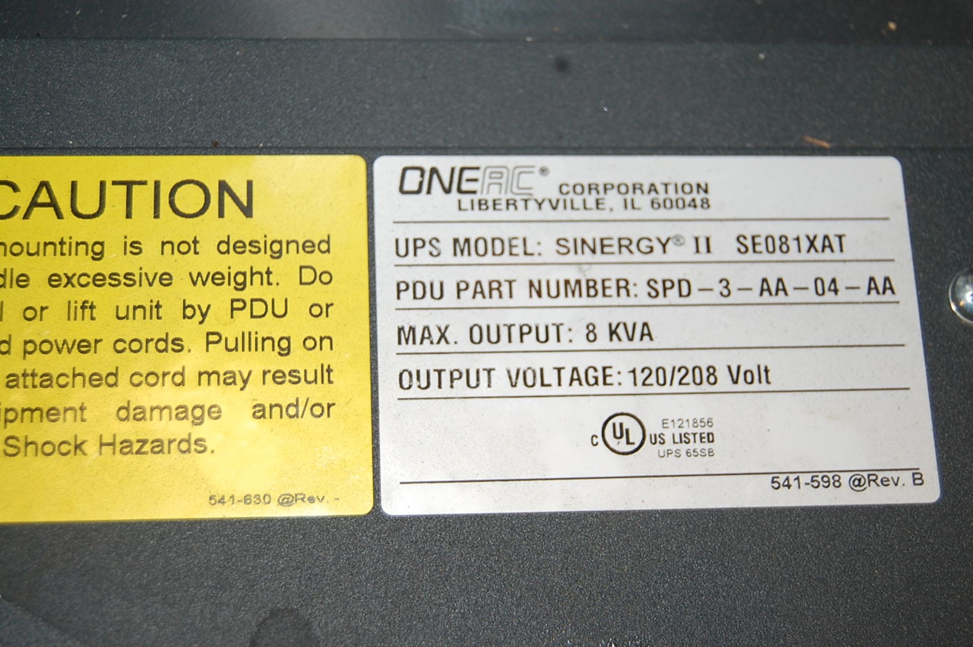 Model OneAC Uninterruptible Power Supply - Image 3 of 14