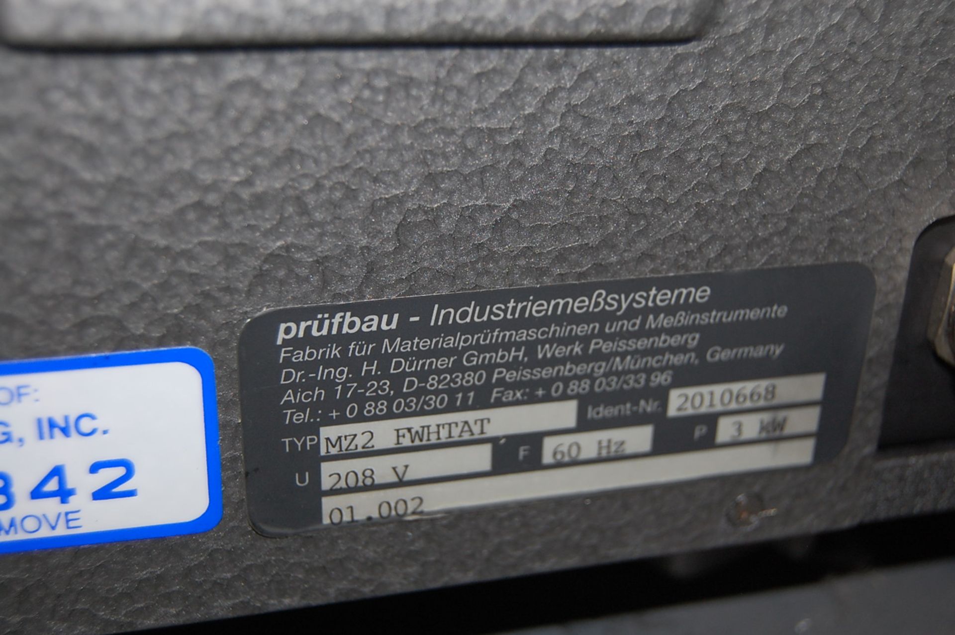 Model Prufbau Type MZ2 FWHTAT Multipurpose Printability Tester - Image 3 of 17