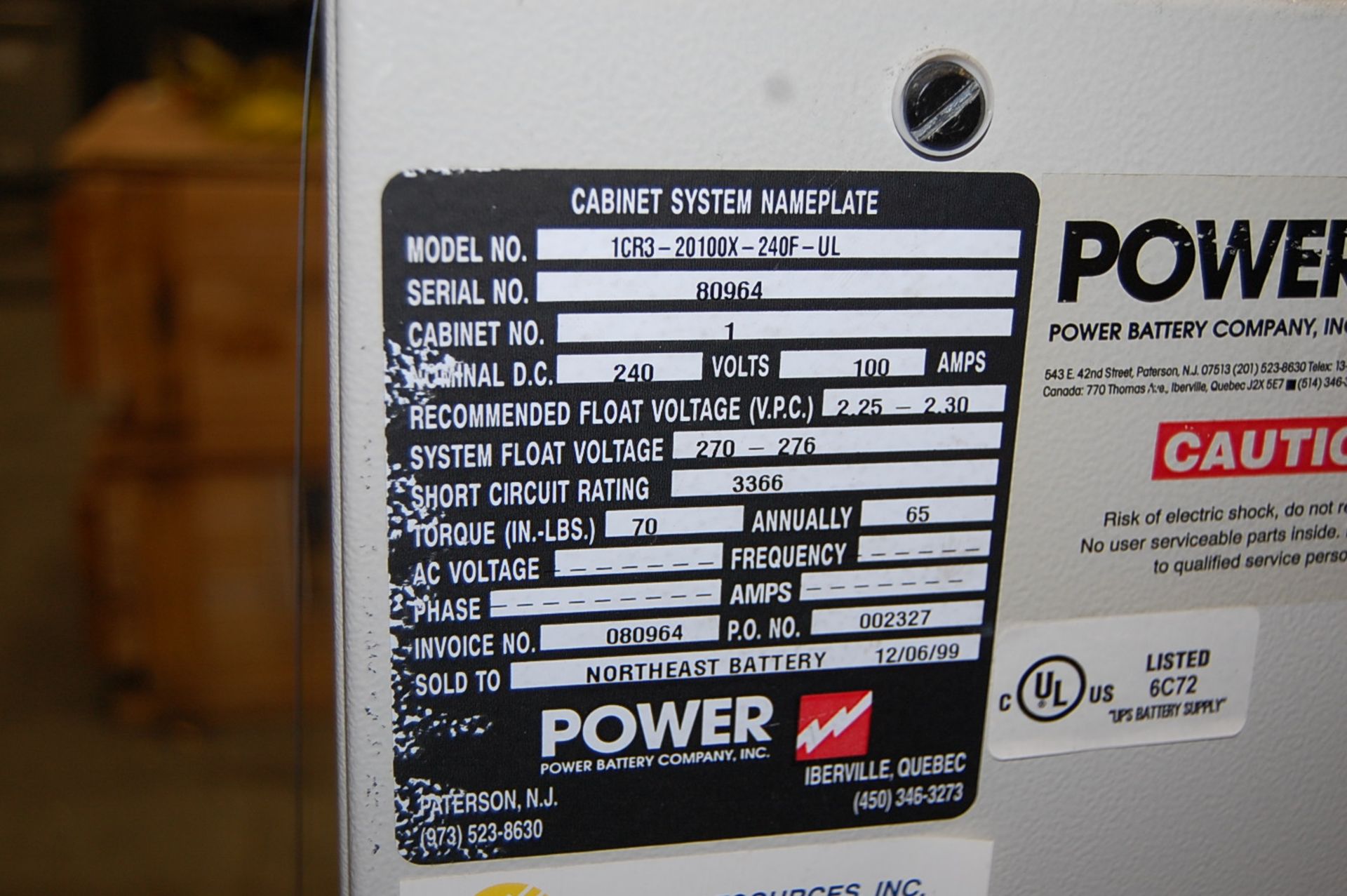 Model Power Battery Company Uninterruptible Power Supply Unit - Image 4 of 9