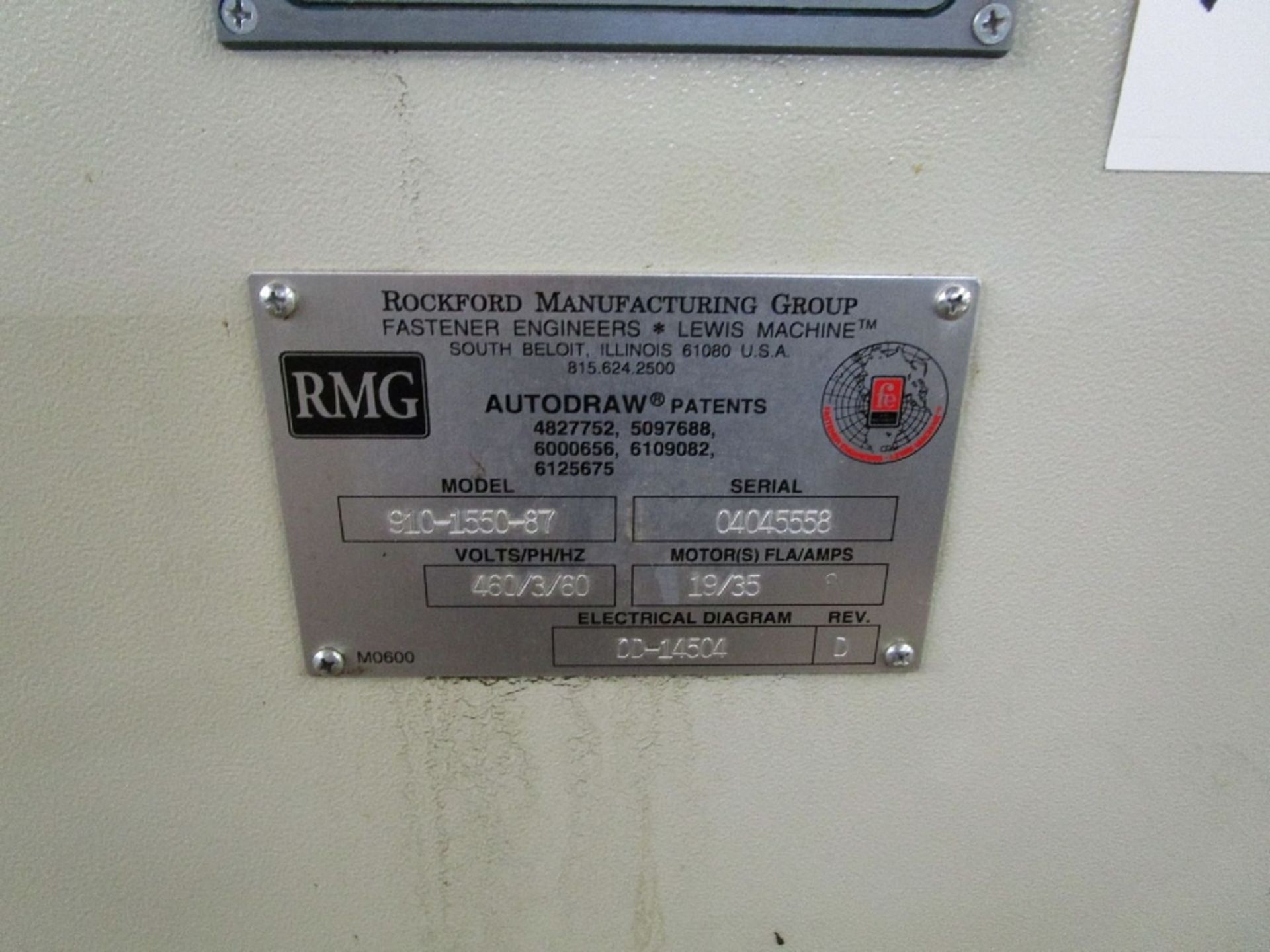 RMG Model 910-1550-87 Inline Wire Drawer - Bild 2 aus 3