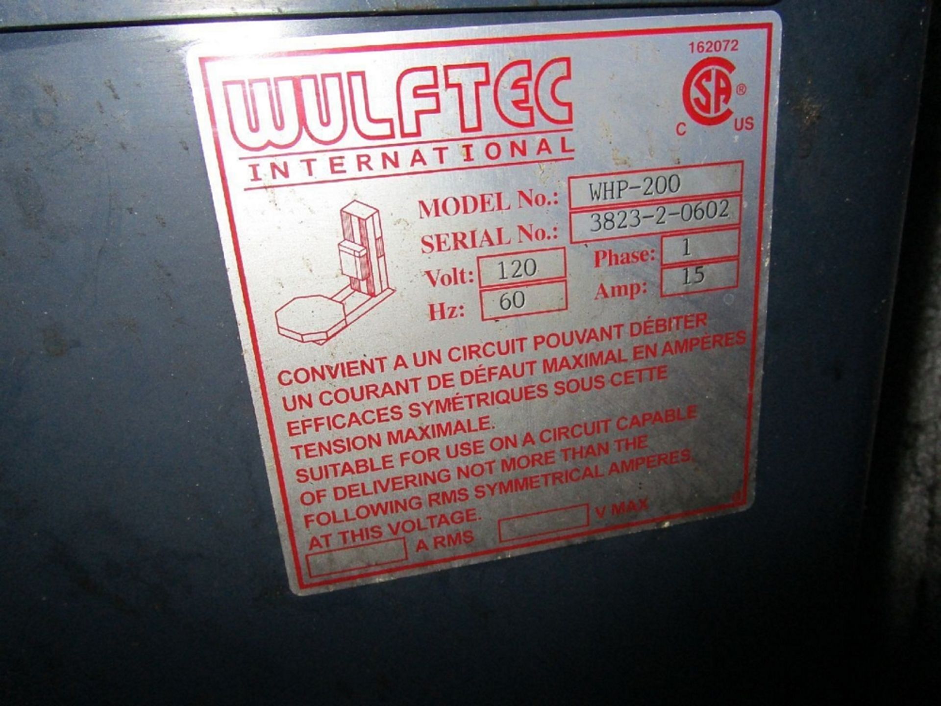 Wultec Model WHP-200 Semi-Automatic Shrink Wrap Machine - Image 4 of 4
