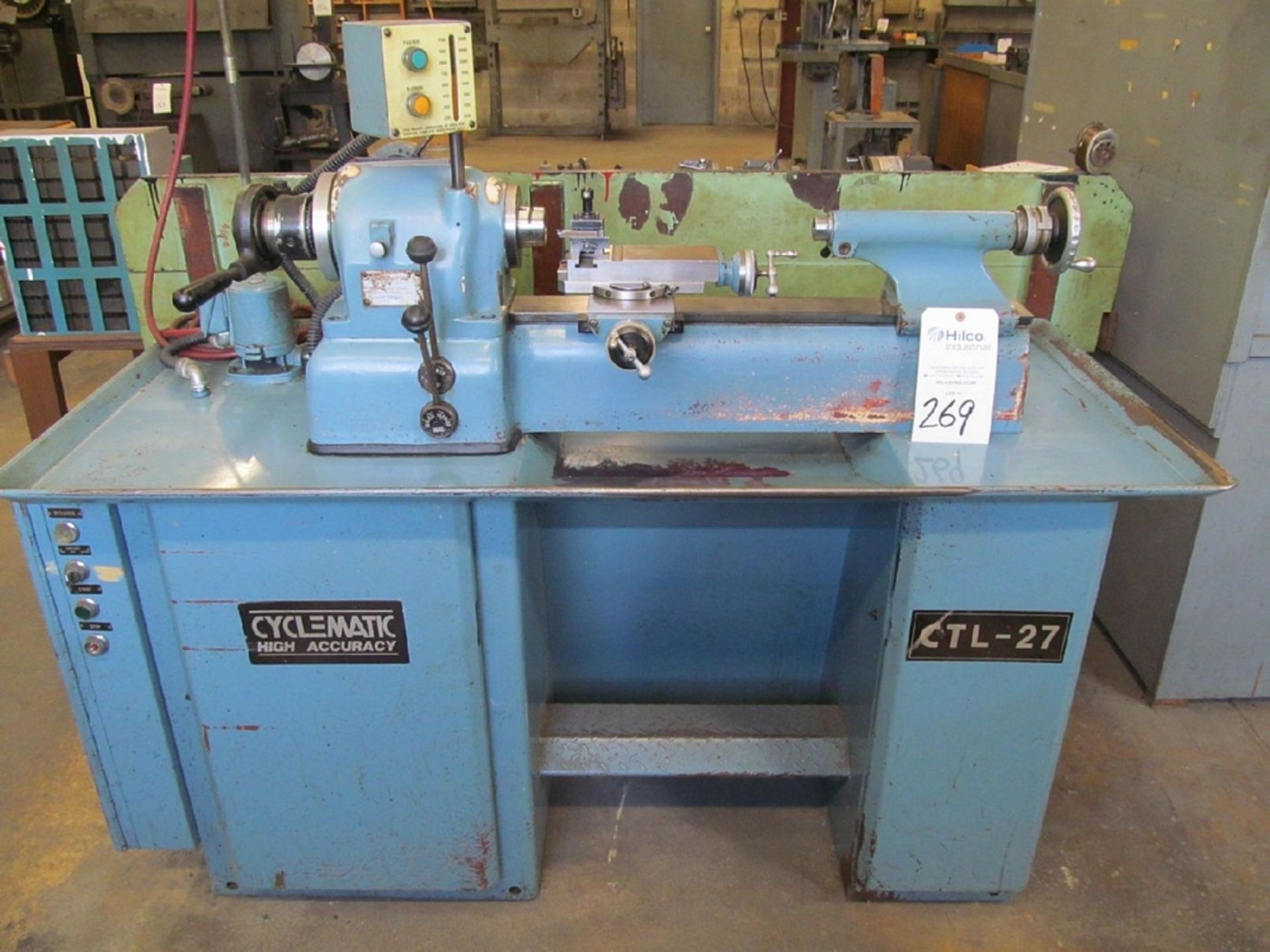 Cyclematic Model CTL-27 9" x 18" Tool Room Lathe - Image 2 of 3