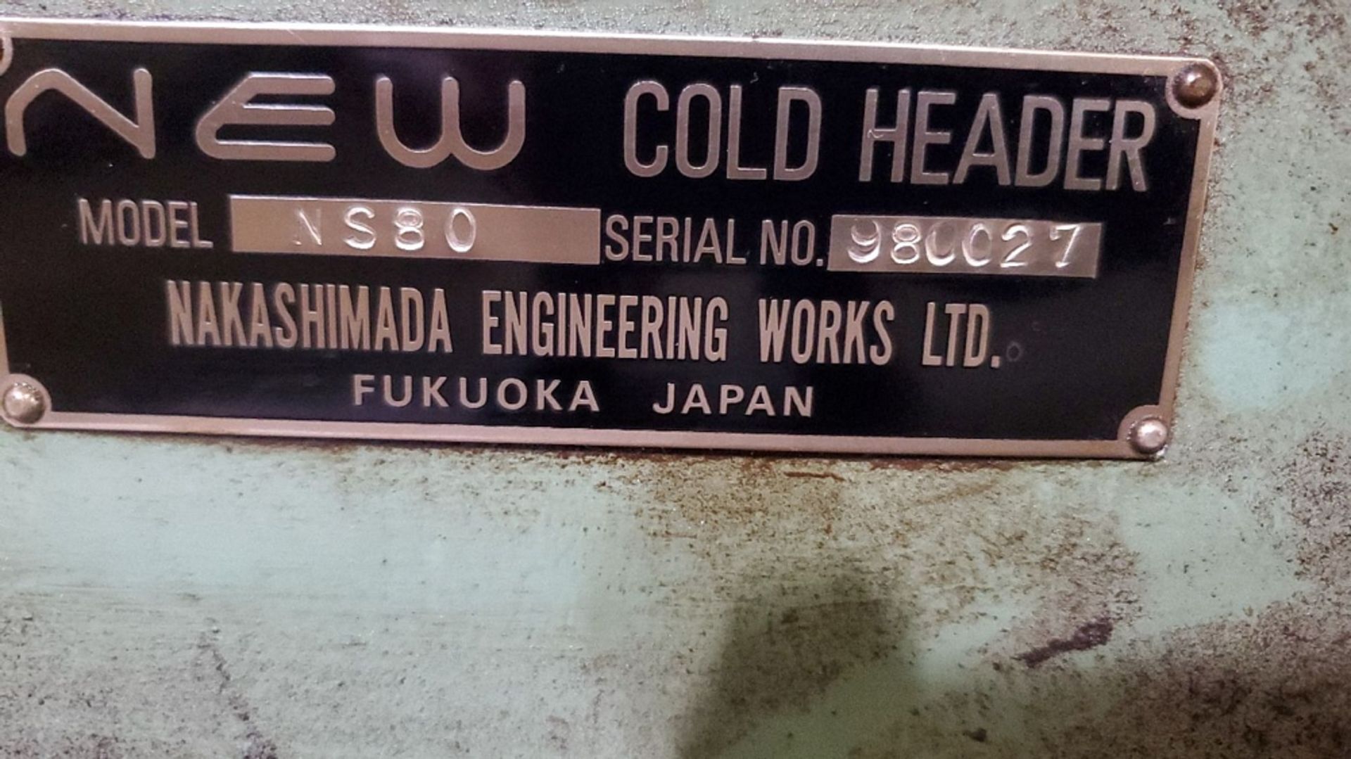 Nakashimada Model NS-80 High Speed Long Stroke DSSD Cold Header - Image 4 of 8