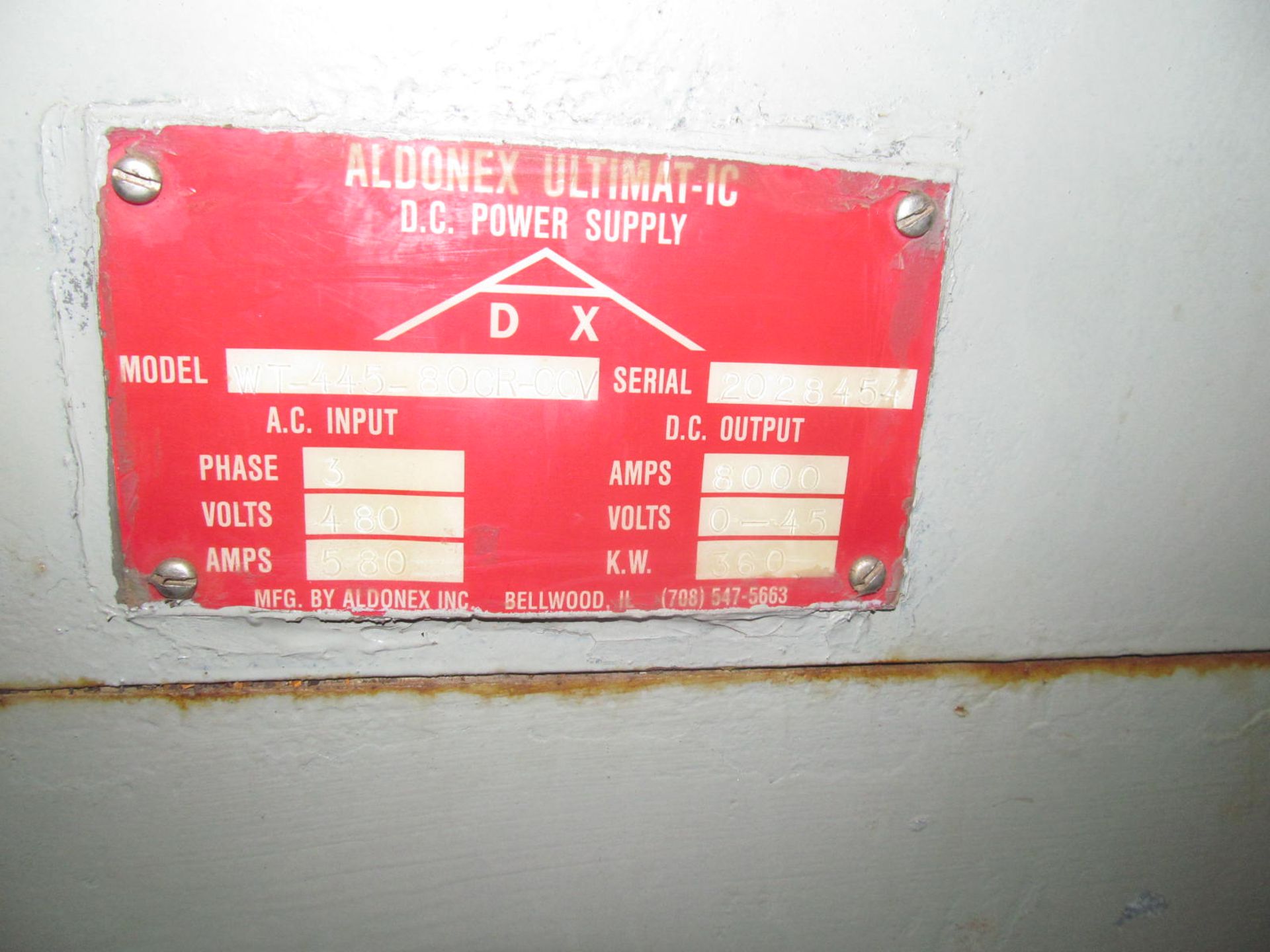 Aldonex Ultimatic WT-445-80CR-CCV, DC Power Supply