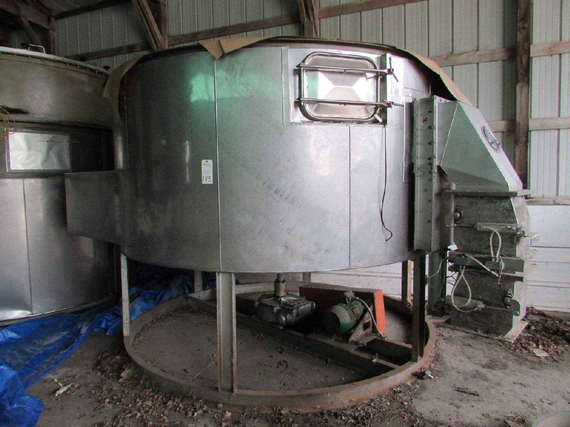 5'x10' Dia Stainless Steel Sifting Hopper