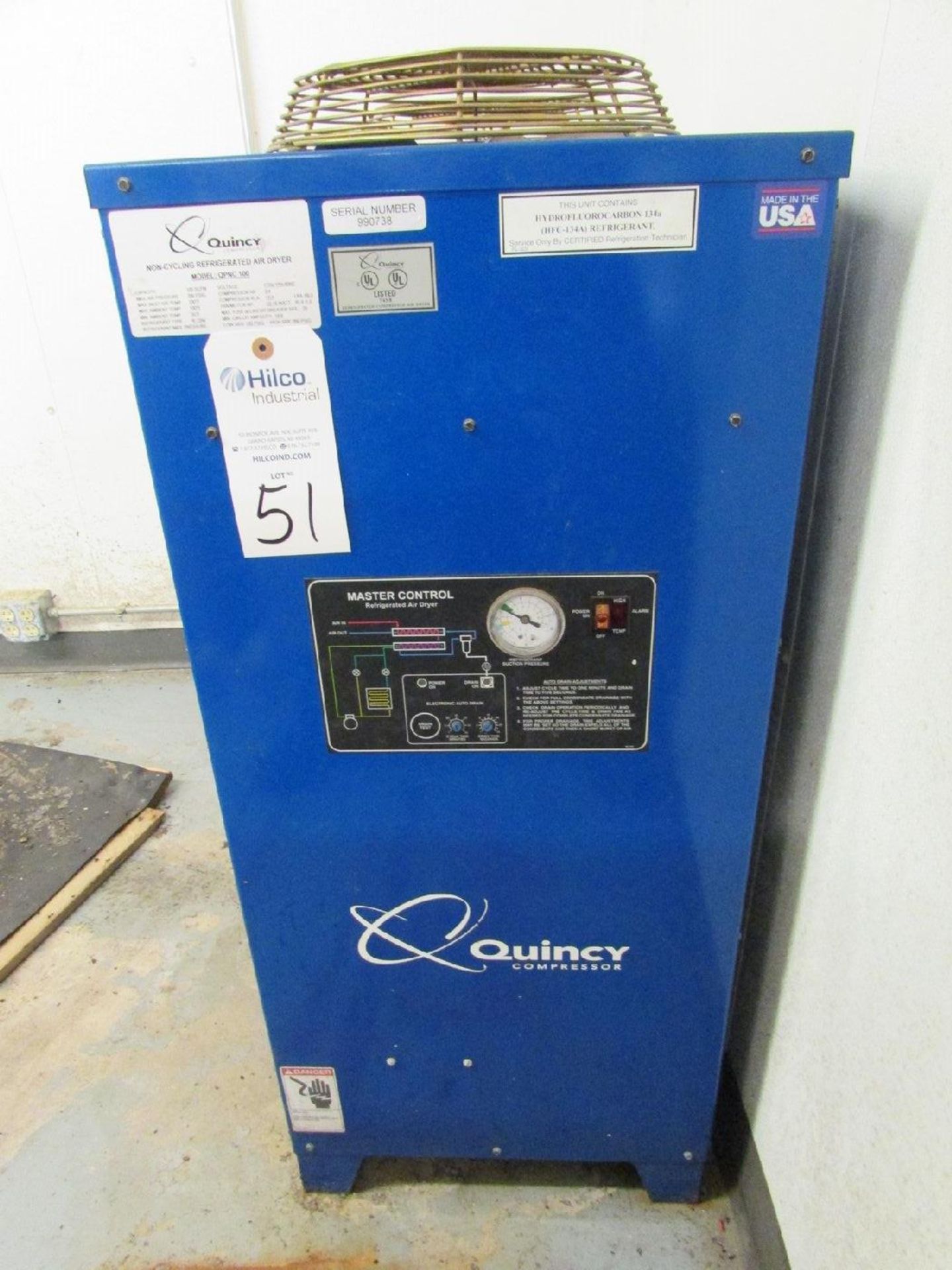 Quincy Model QPNC-100 Non Cycling Refrigerated Air Dryer - Image 2 of 4