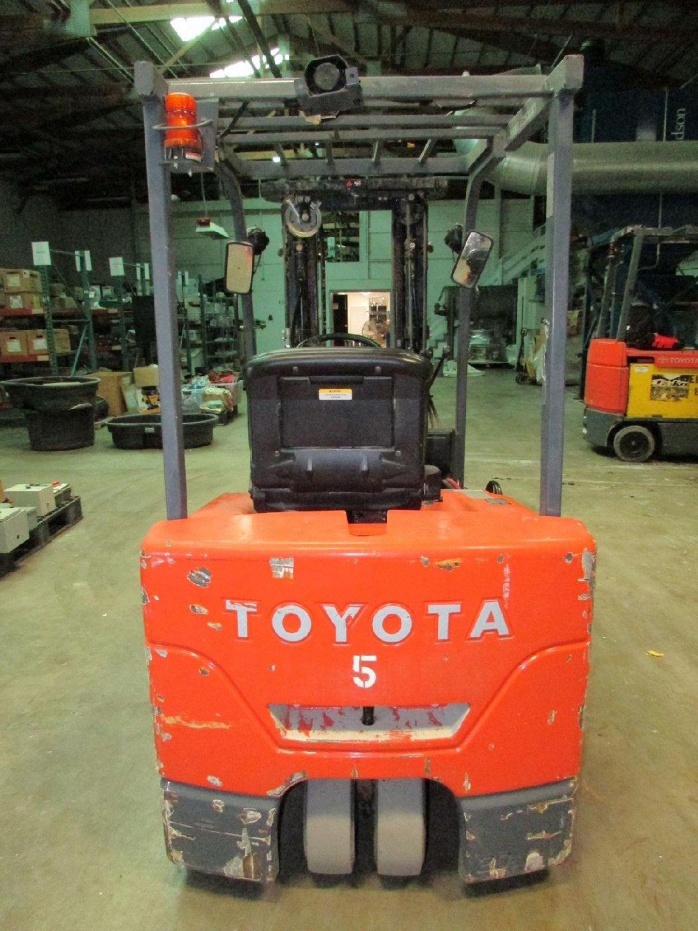 Toyota Model 7FBEU20 3-Wheel 3550 Lb. Electric Forklift Truck - Image 4 of 11