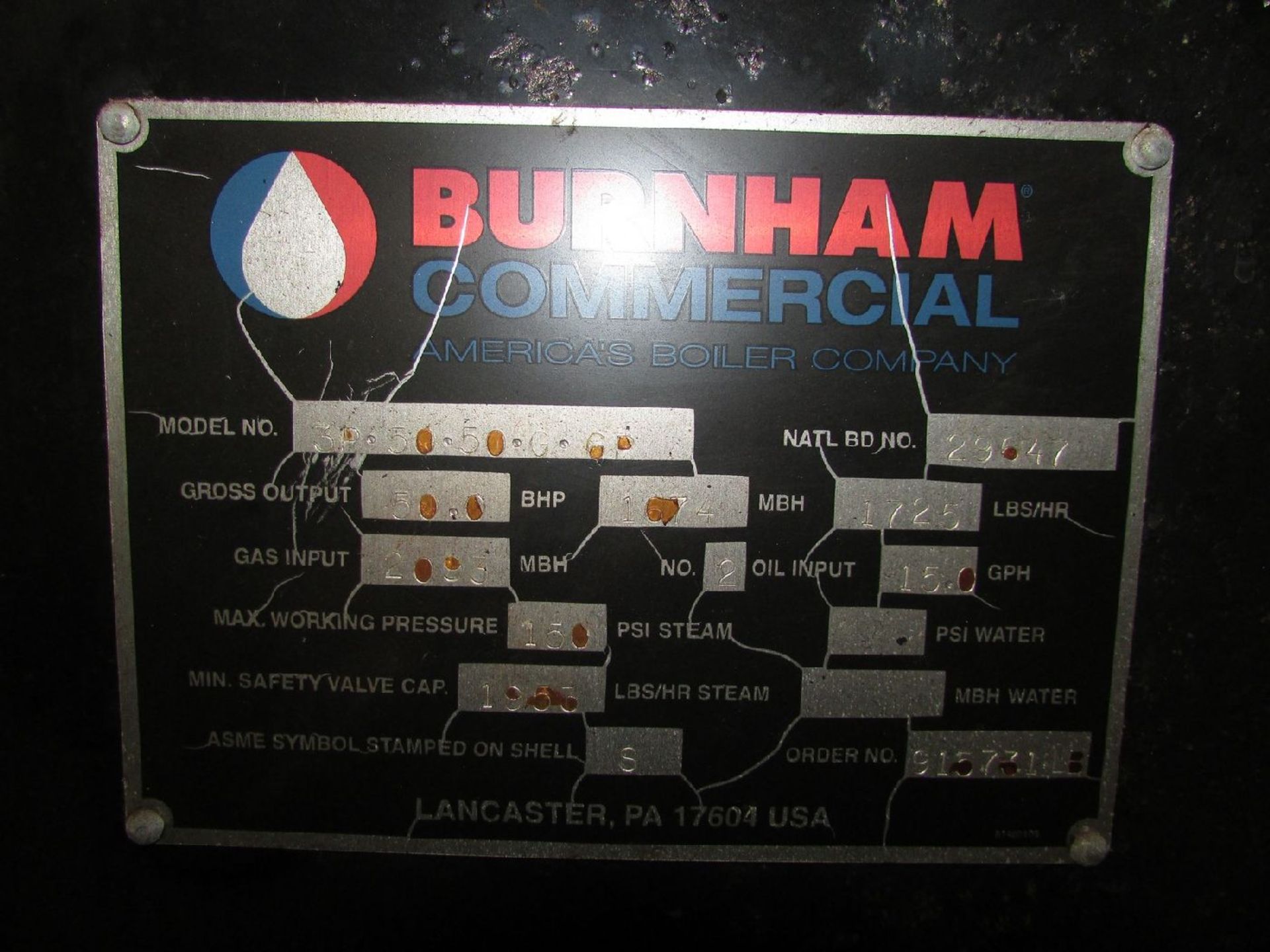 Burnham Model 3P-50-50-G-GP Boiler - Image 13 of 13