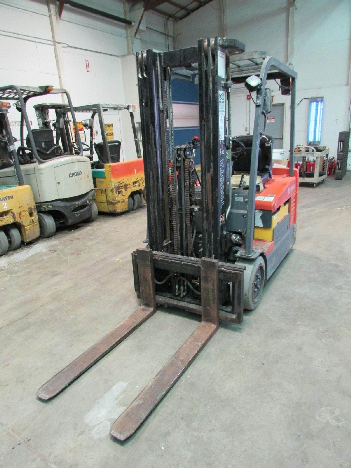 Toyota Model 7FBEU20 3-Wheel 3550 Lb. Electric Forklift Truck