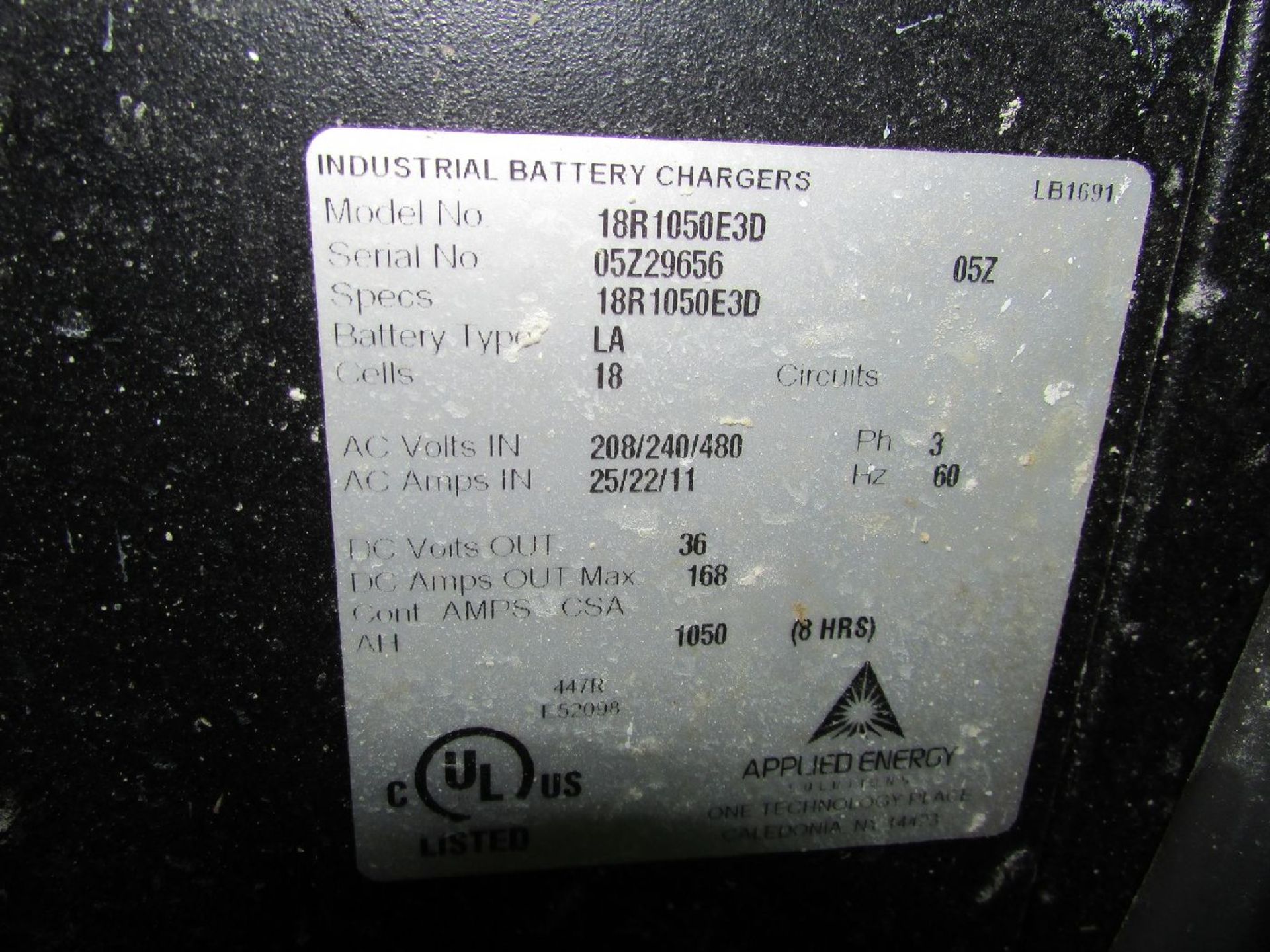 Applied Energy Solutions Model 18R1050E3D 36V Battery Charger - Image 4 of 4