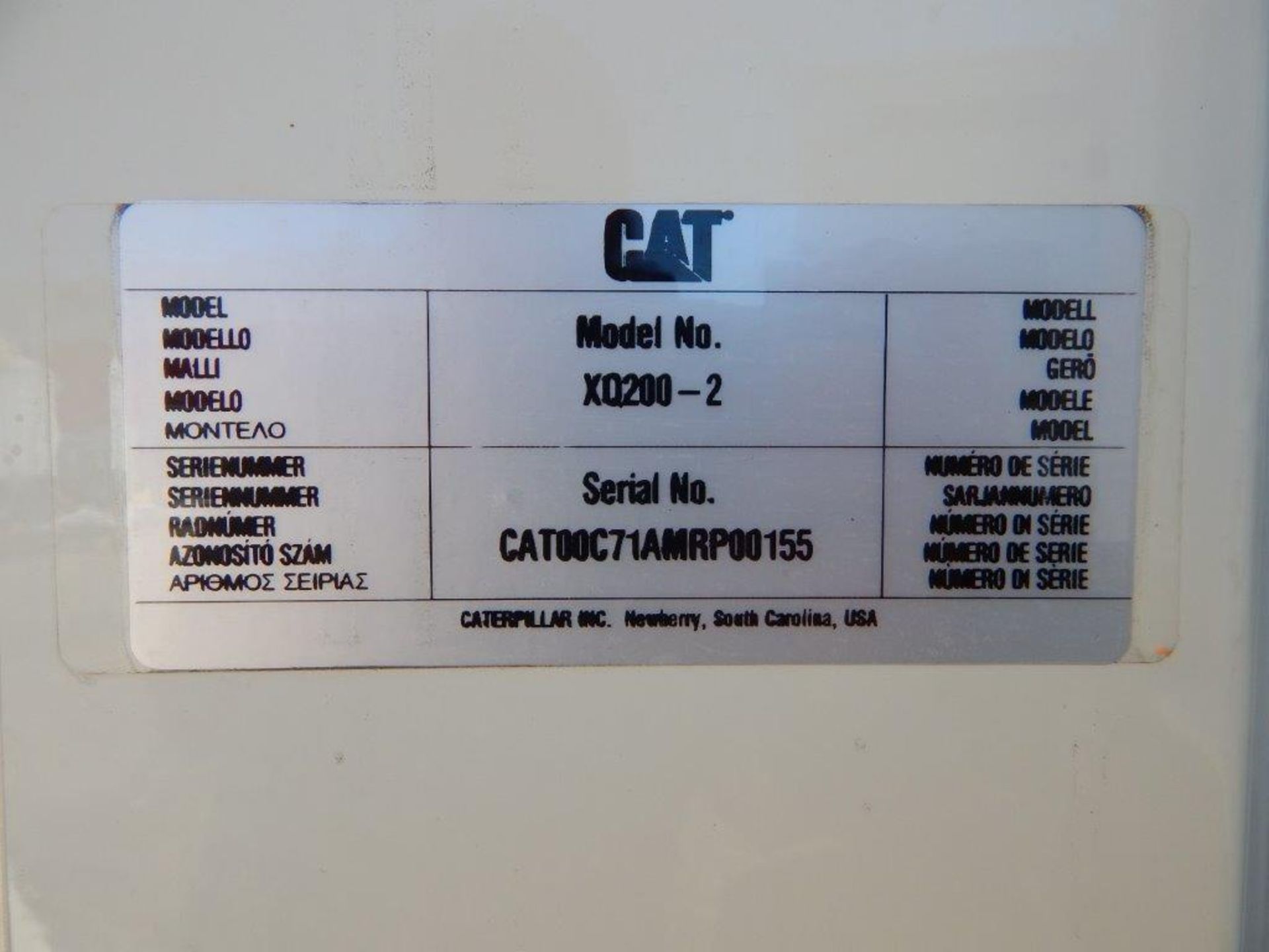 Caterpillar Model XQ200-2 Tier 4 Final Rental Grade 182 kW Portable Diesel Generator - Image 5 of 13