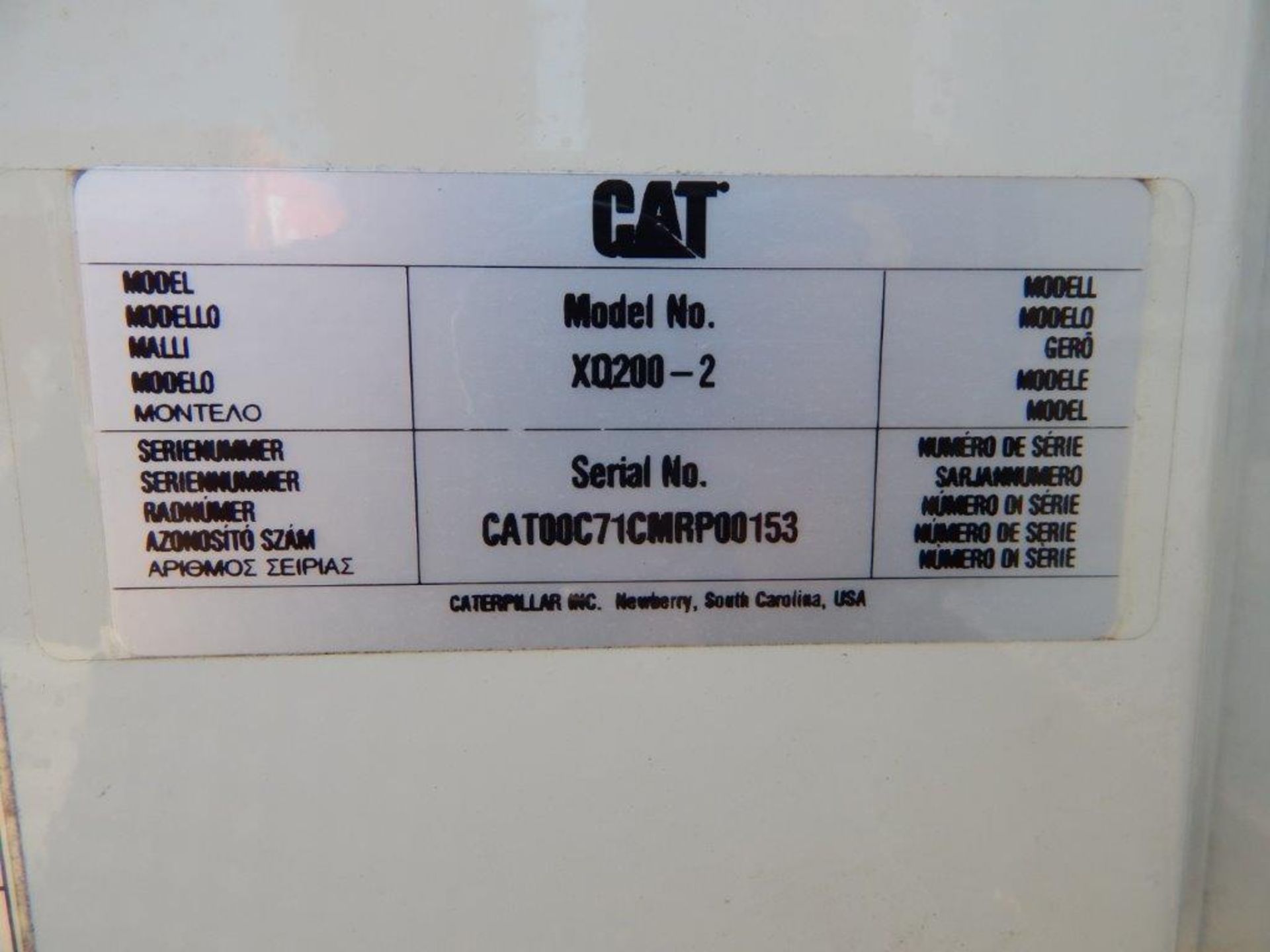 Caterpillar Model XQ200-2 Tier 4 Final Rental Grade 182 kW Portable Diesel Generator - Image 12 of 15