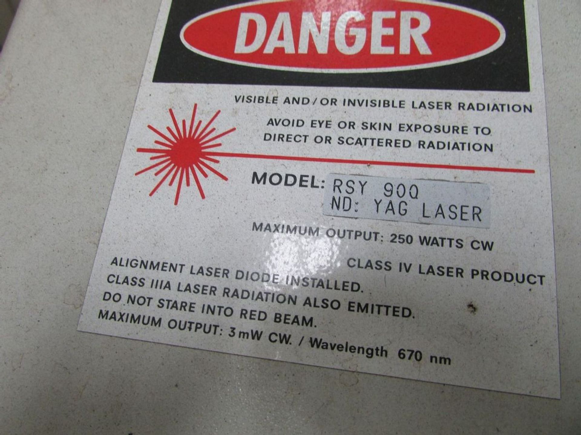 Rofin Model Sinar #RSE-1014 Laser Marking Machine - Image 12 of 15
