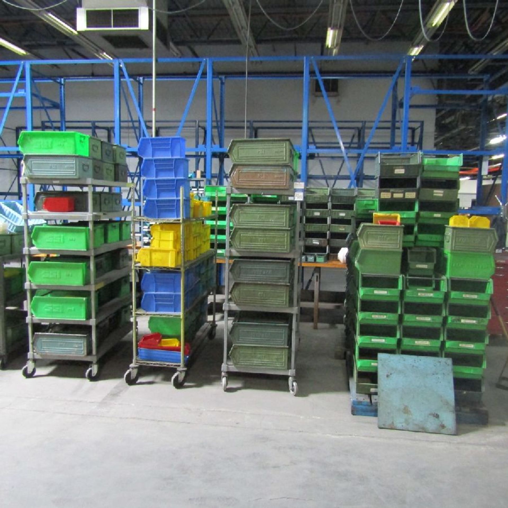 Lot of Assorted Plastic and Metal Bins