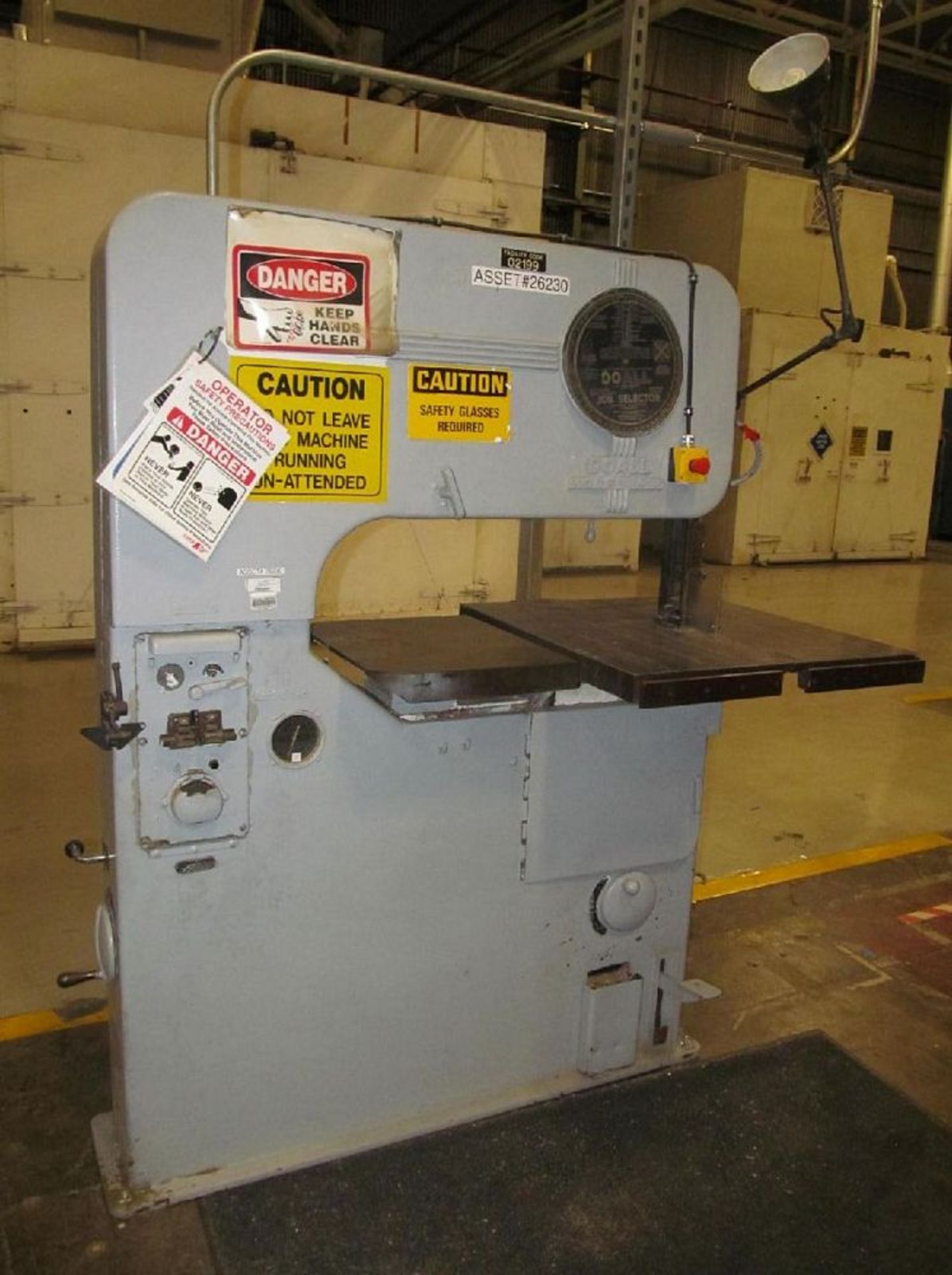 DoAll Model V-36 36" Throat Vertical Band Saw