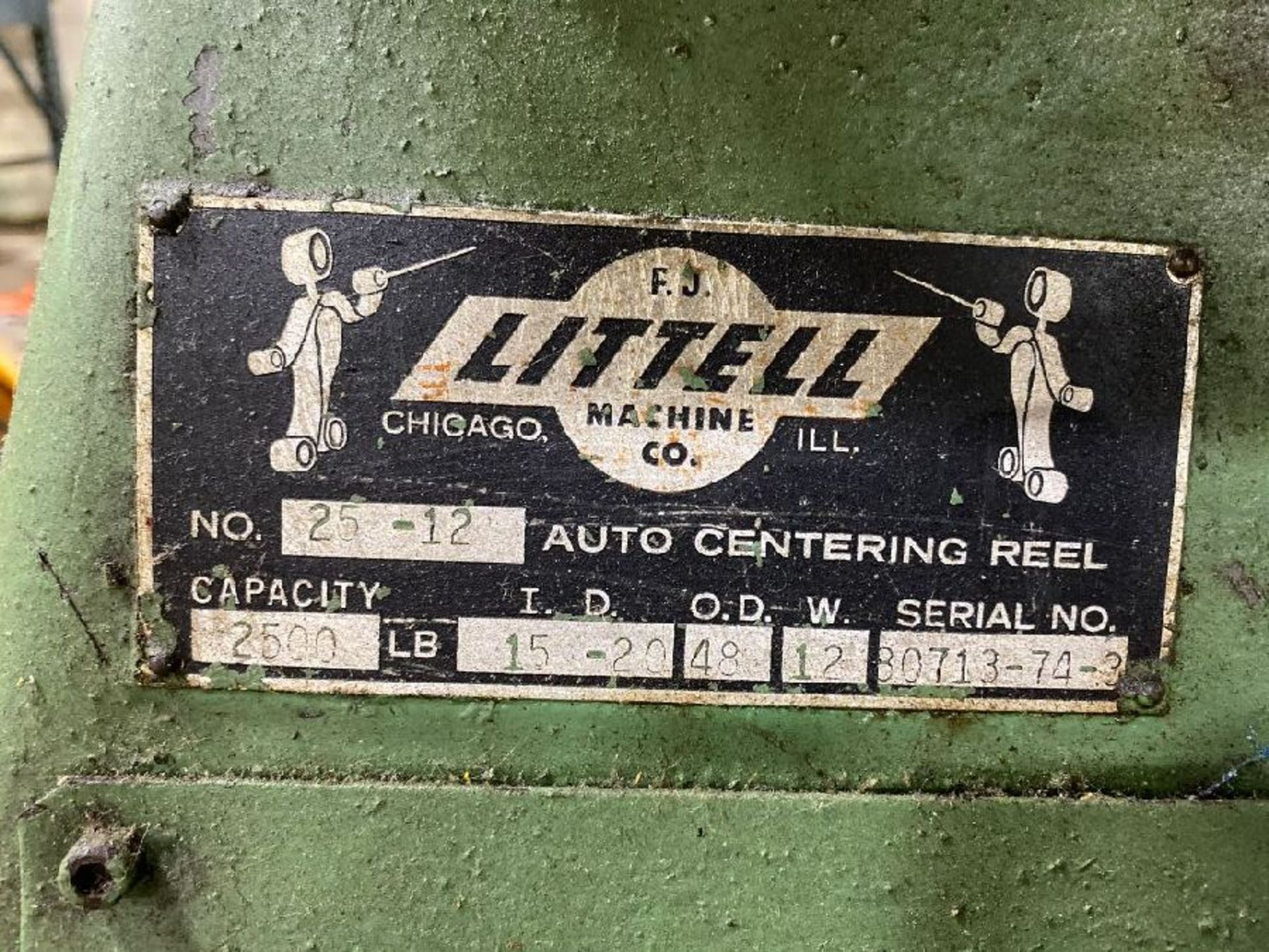 Littell Model 25-12 Auto Centering Reel - Image 4 of 4
