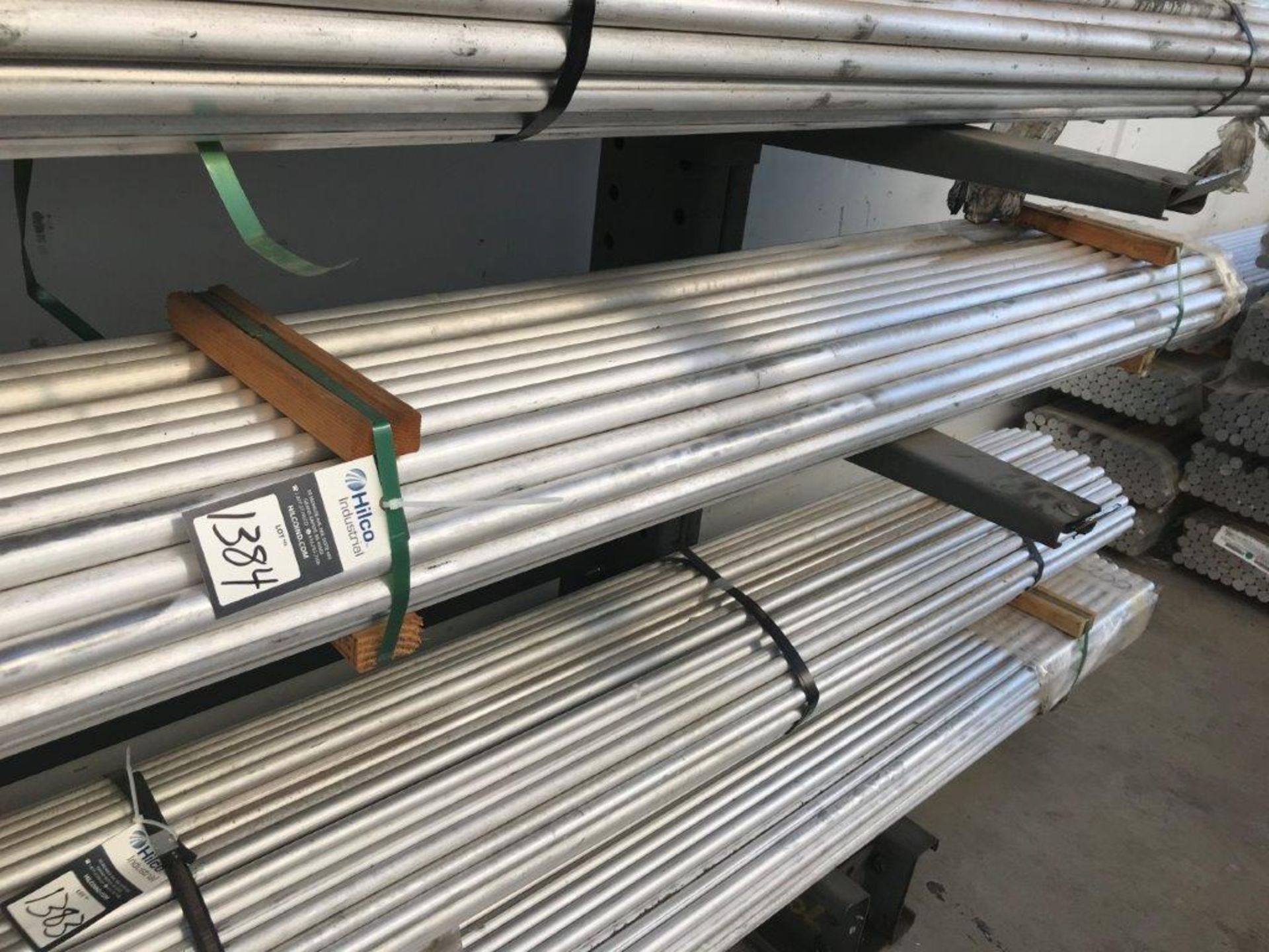 Lot of 1.330, 6061 T6 Alum., Rd. X 12' Rod Raw Material