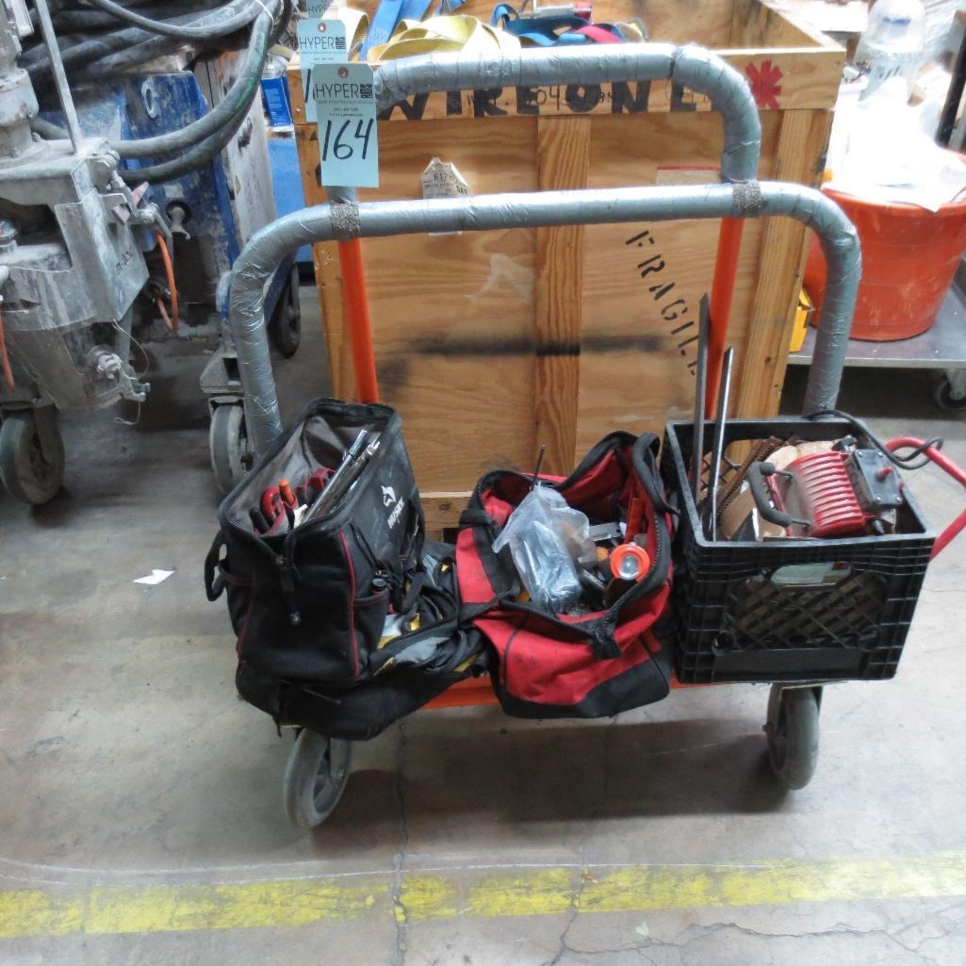 Cart with Tools and Tool Bags