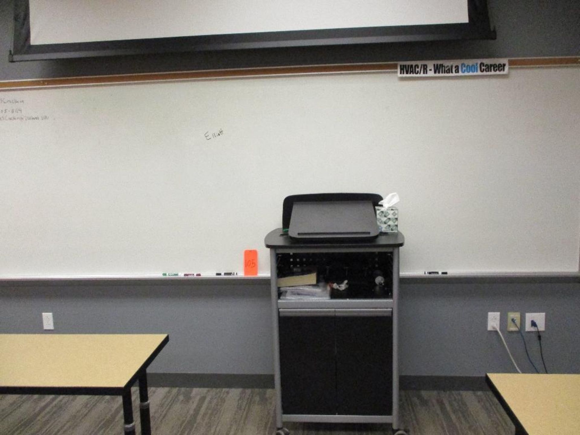 Rolling Podium and white board