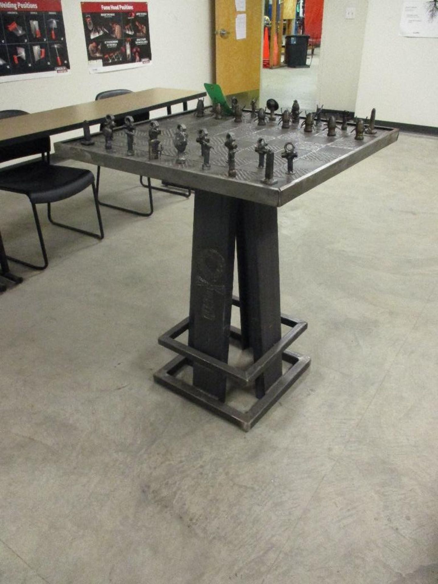 Hand Made Steal chess set - Image 2 of 4