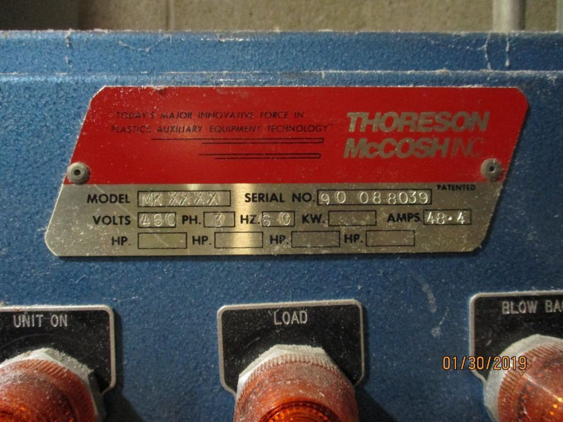 Thoreson McCosh Inc. Vacuum Loader with Pump & Motor M/N MKXXXX S/N 90088039 - Image 4 of 4