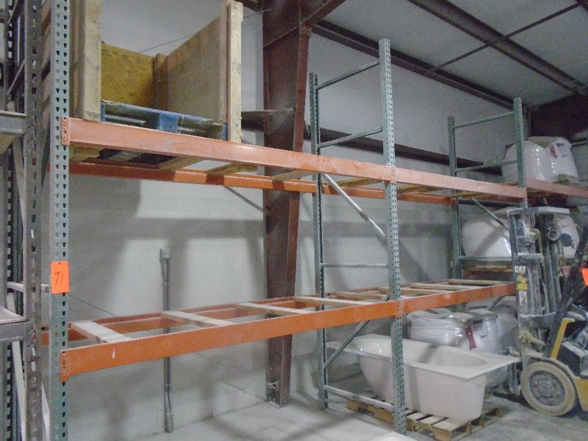 (3) sections pallet racking 42" x 9' x 12' no contents