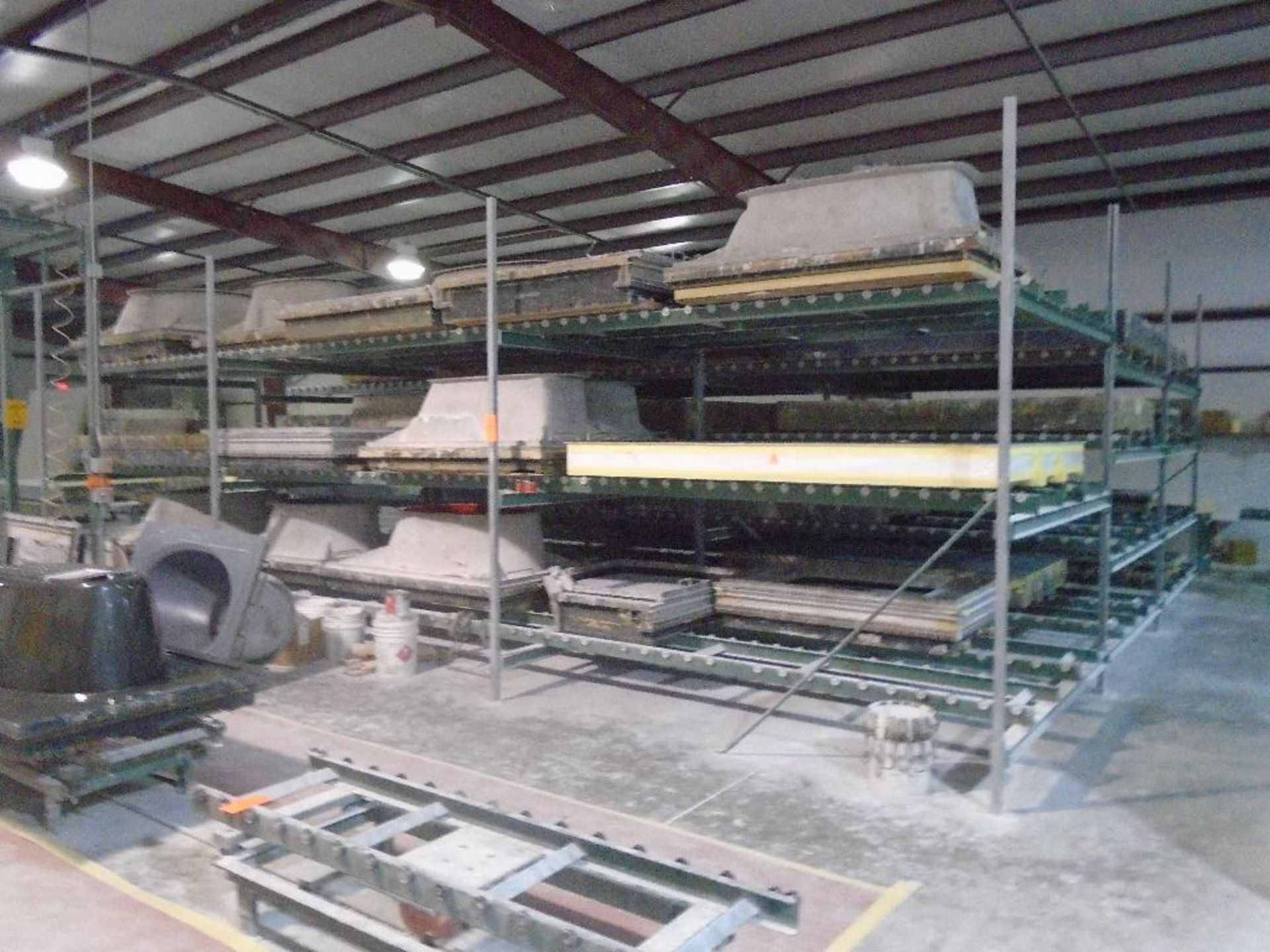 Wheel conveyor rack system approx 24' x 30' x 10' w/contents
