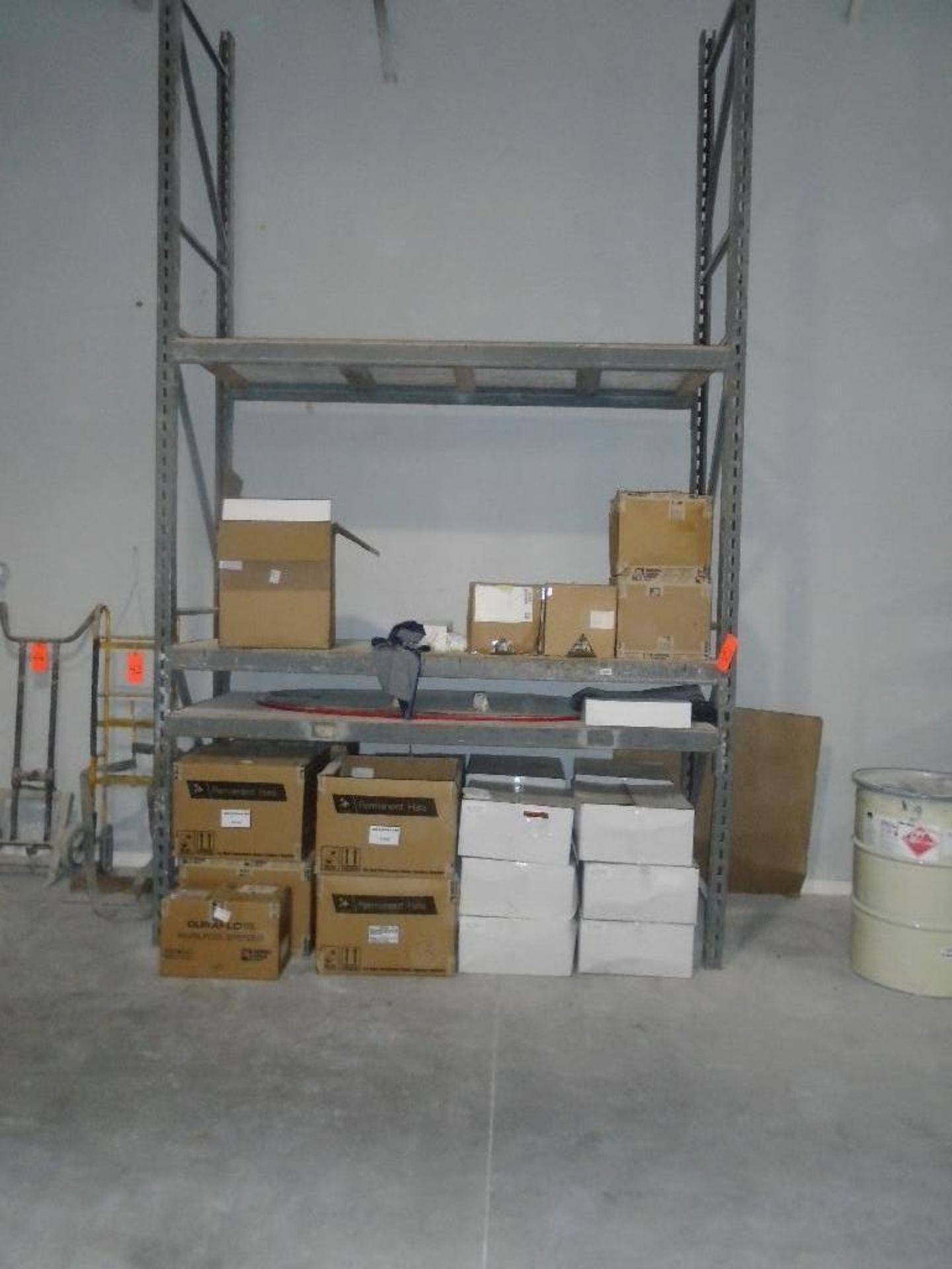 (2) Sections pallet racking 3' x 8' x 15' w/contents