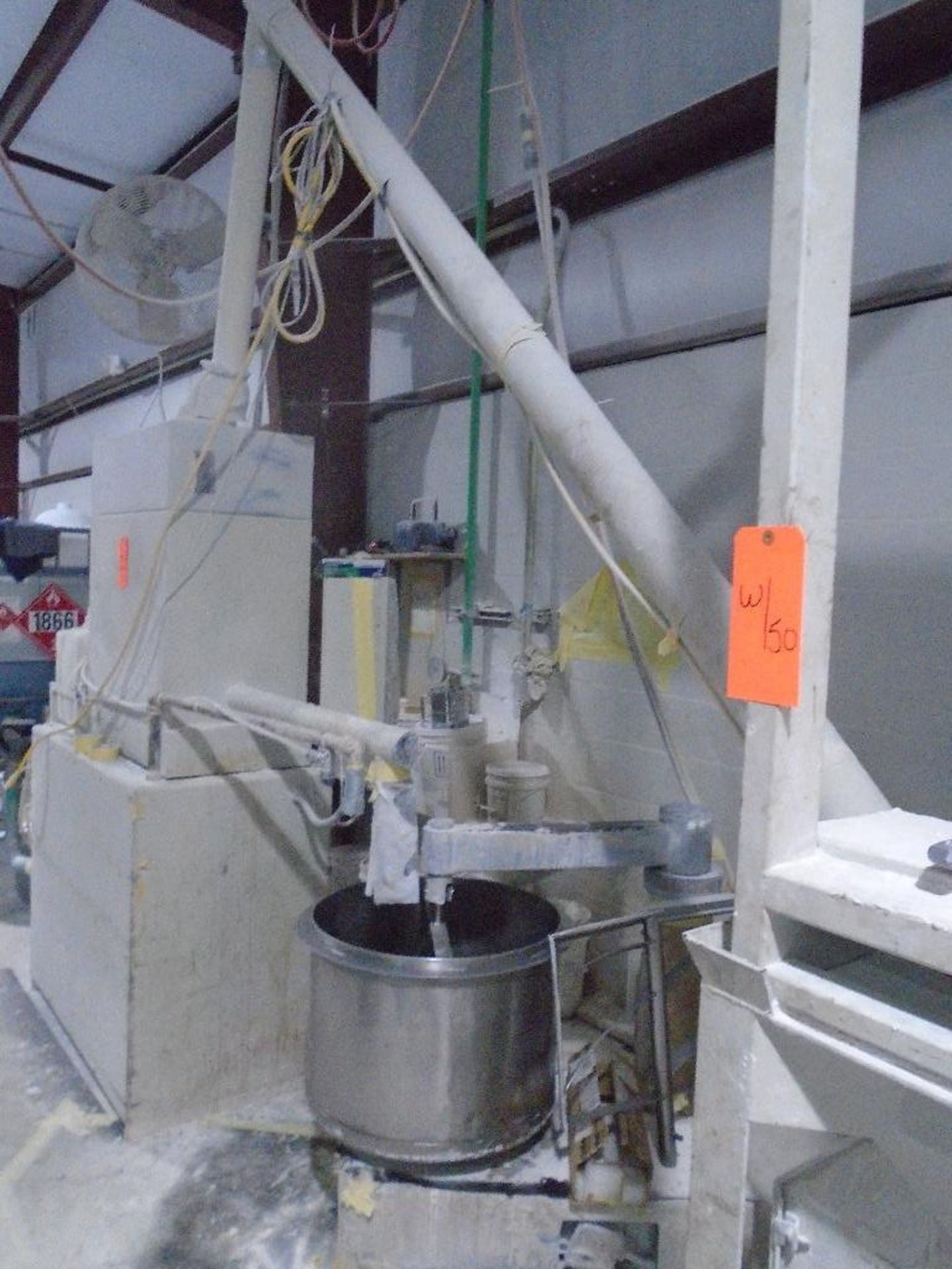 Gruber Batchmaster mixer w/control panel, hopper stand and elevator, 1 bucket and 2 extra paddles - Image 8 of 9