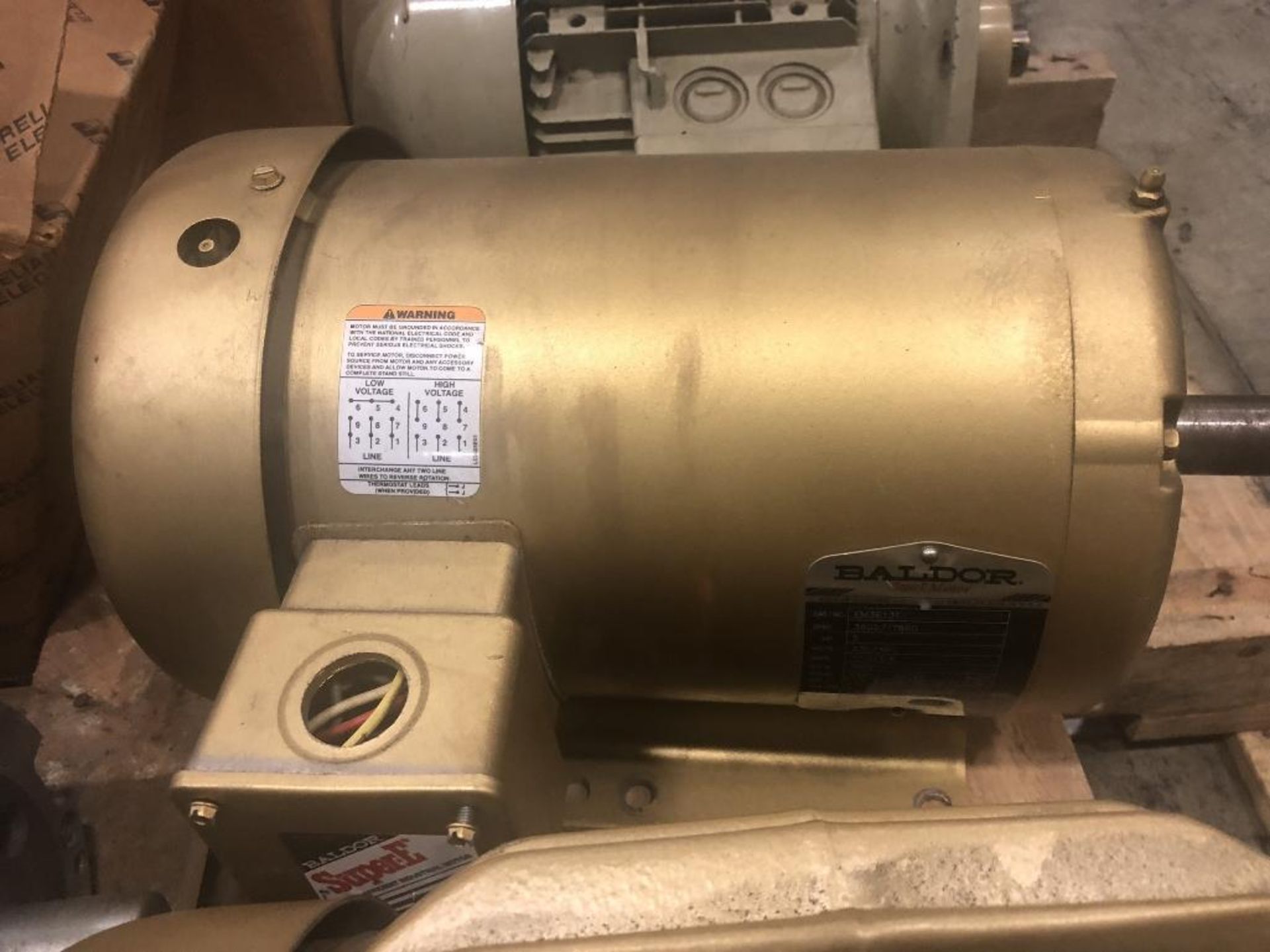 1 Pallet of Electrical Motor to Include but not limited to BALDOR 5HP Catalog # EM3613T, 1 ea. BA;DO - Image 4 of 8