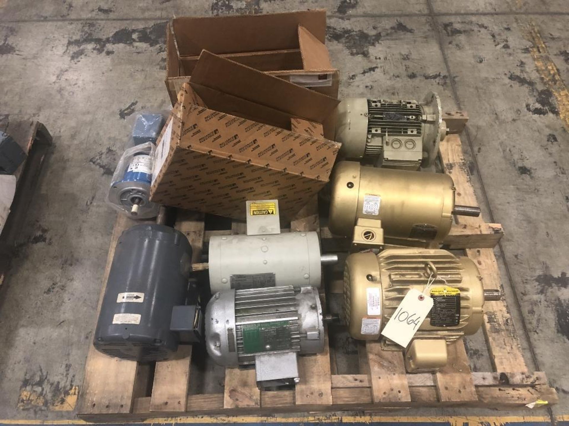 1 Pallet of Electrical Motor to Include but not limited to BALDOR 5HP Catalog # EM3613T, 1 ea. BA;DO