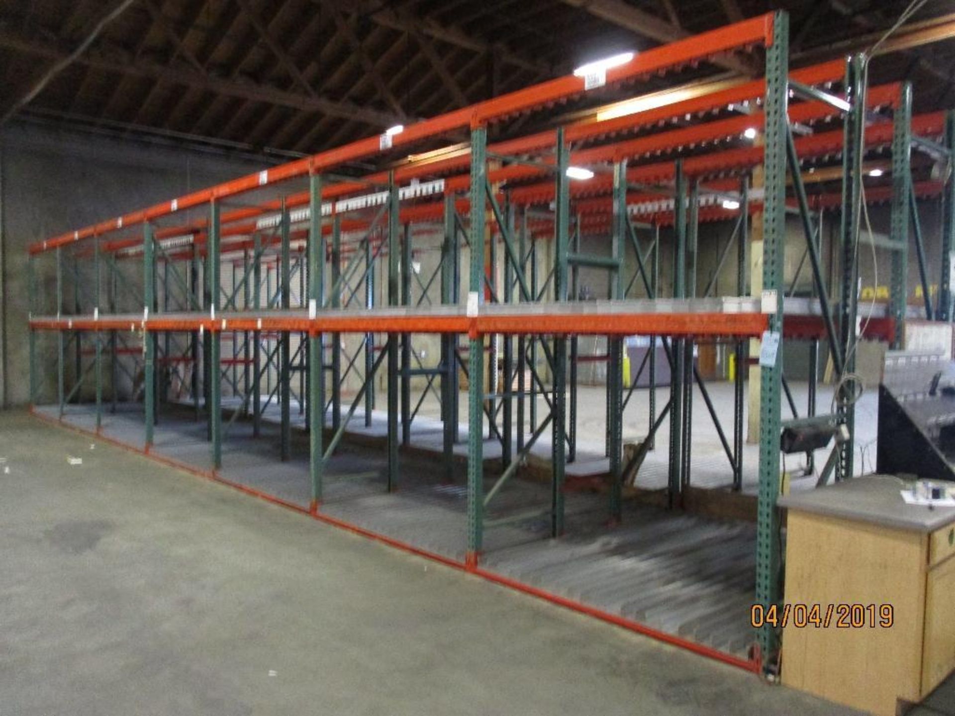 Pallet Racking, Thirty Two 126" x 3' Uprights, One Hundred Fifty Three 7' Crossbeams, With Aluminum