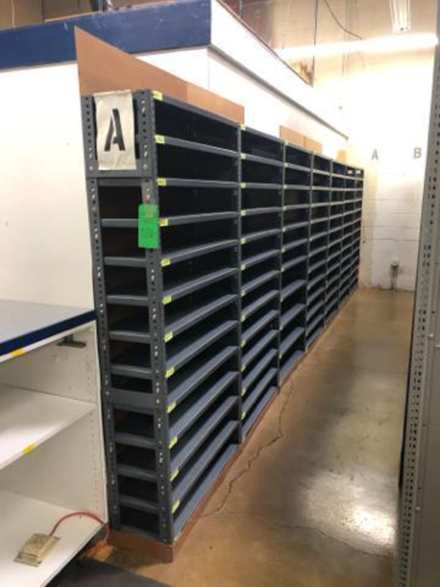 (7) Sections of Adjustable Metal Shelving w/Approx 10 Shelves Per Section 36"x 75"x 12"