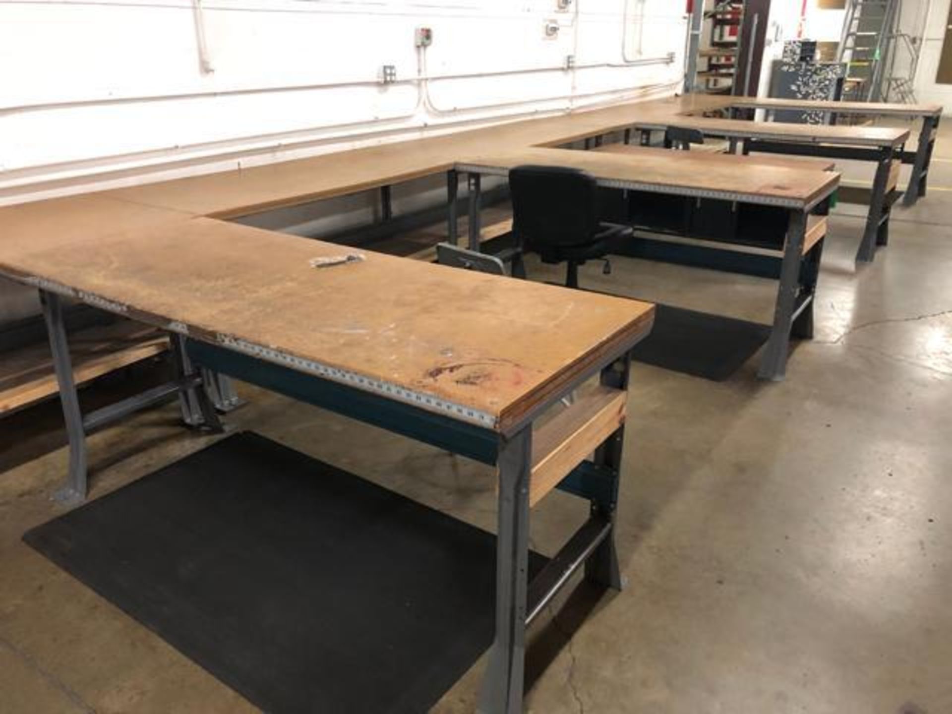 (5) Wood Top Shop Bench with Metal Base 30"x 72"x 34". - Image 2 of 6