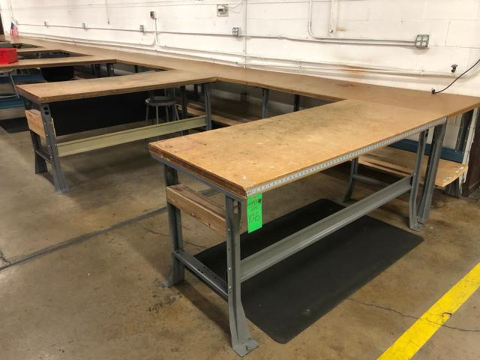 (4) Wood Top Shop Bench with Metal Base 30"x 72"x 34". - Image 4 of 4