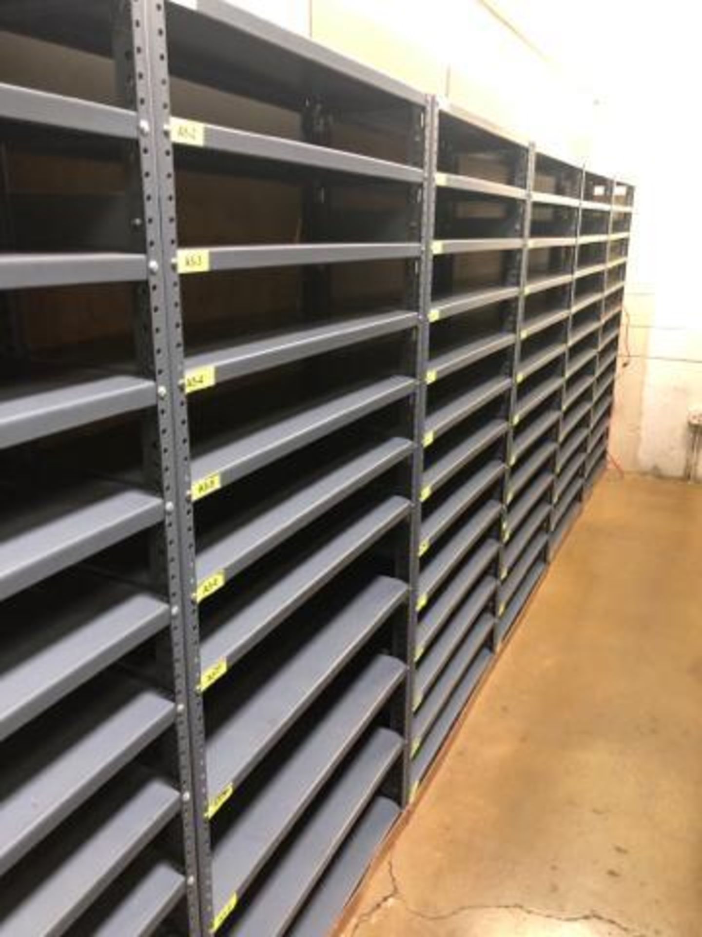 (7) Sections of Adjustable Metal Shelving w/Approx 10 Shelves Per Section 36"x 75"x 12" - Image 2 of 3