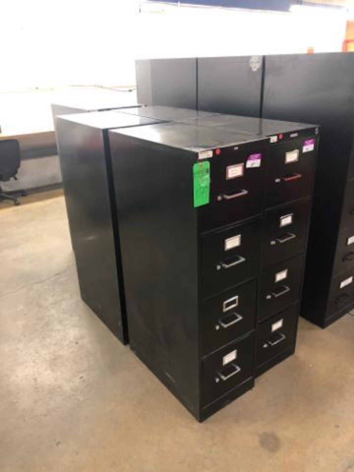 (5) Metal File cabinets 26"X 15"X 52" . - Image 2 of 4