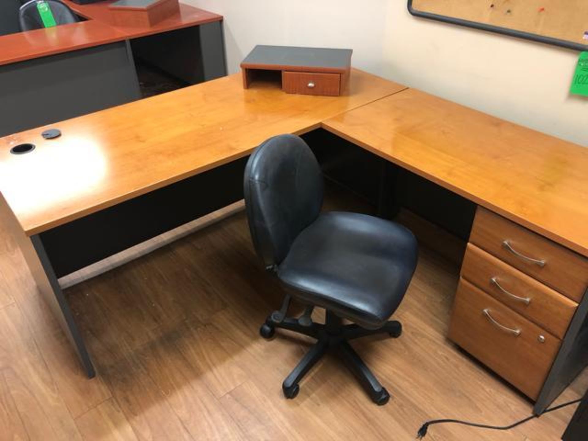 Office Furniture, To include: (1) 3 Drawer Wood Top Office Desk 71" x 78"x 30"; (2) 2 Drawer Metal F - Image 5 of 6