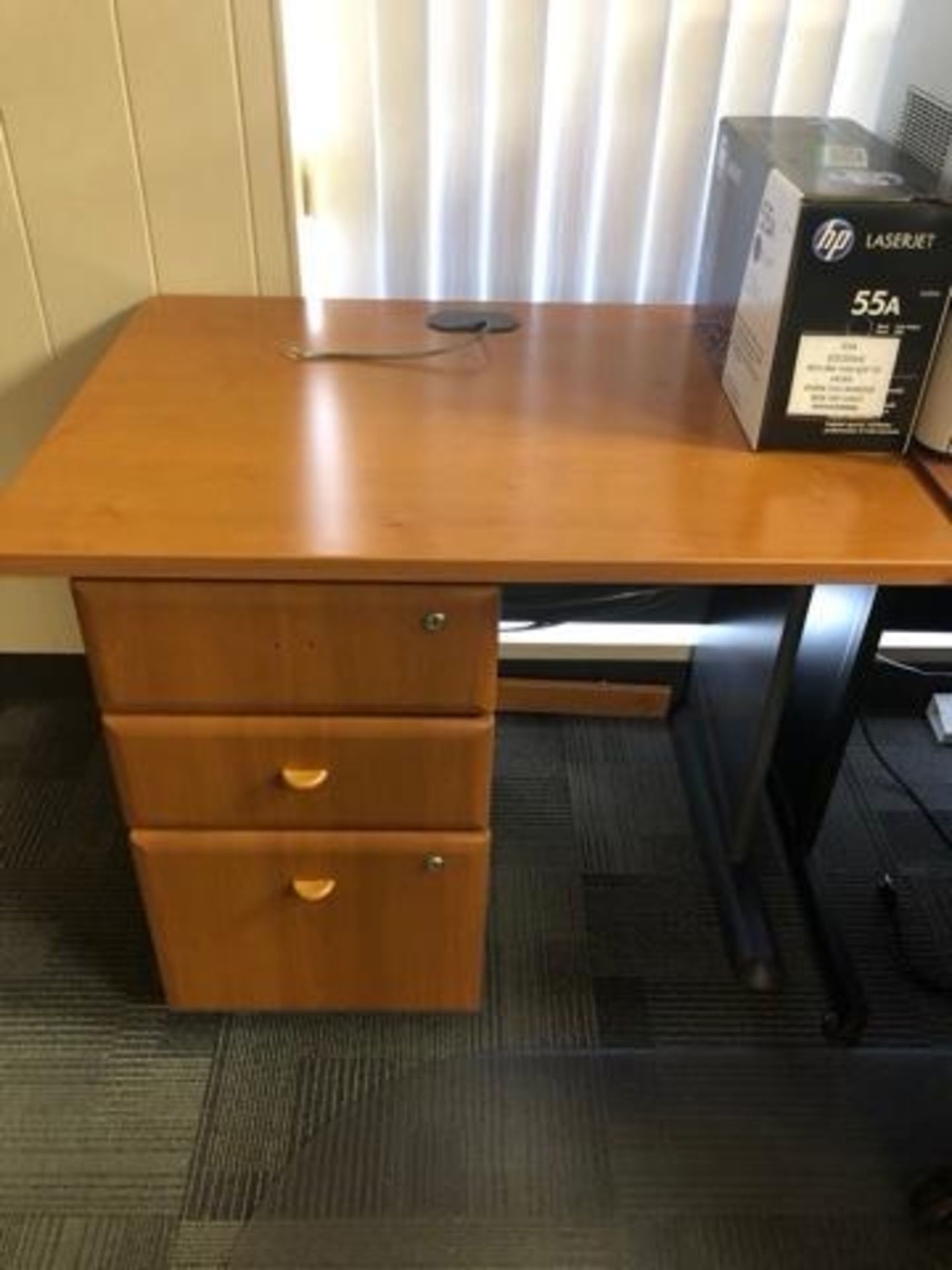 Office Furniture,To include: (1) Office Desk 96" x 83"x 30"; (2) 2 Drawer Metal File Cabinet 15" x 2 - Image 4 of 5