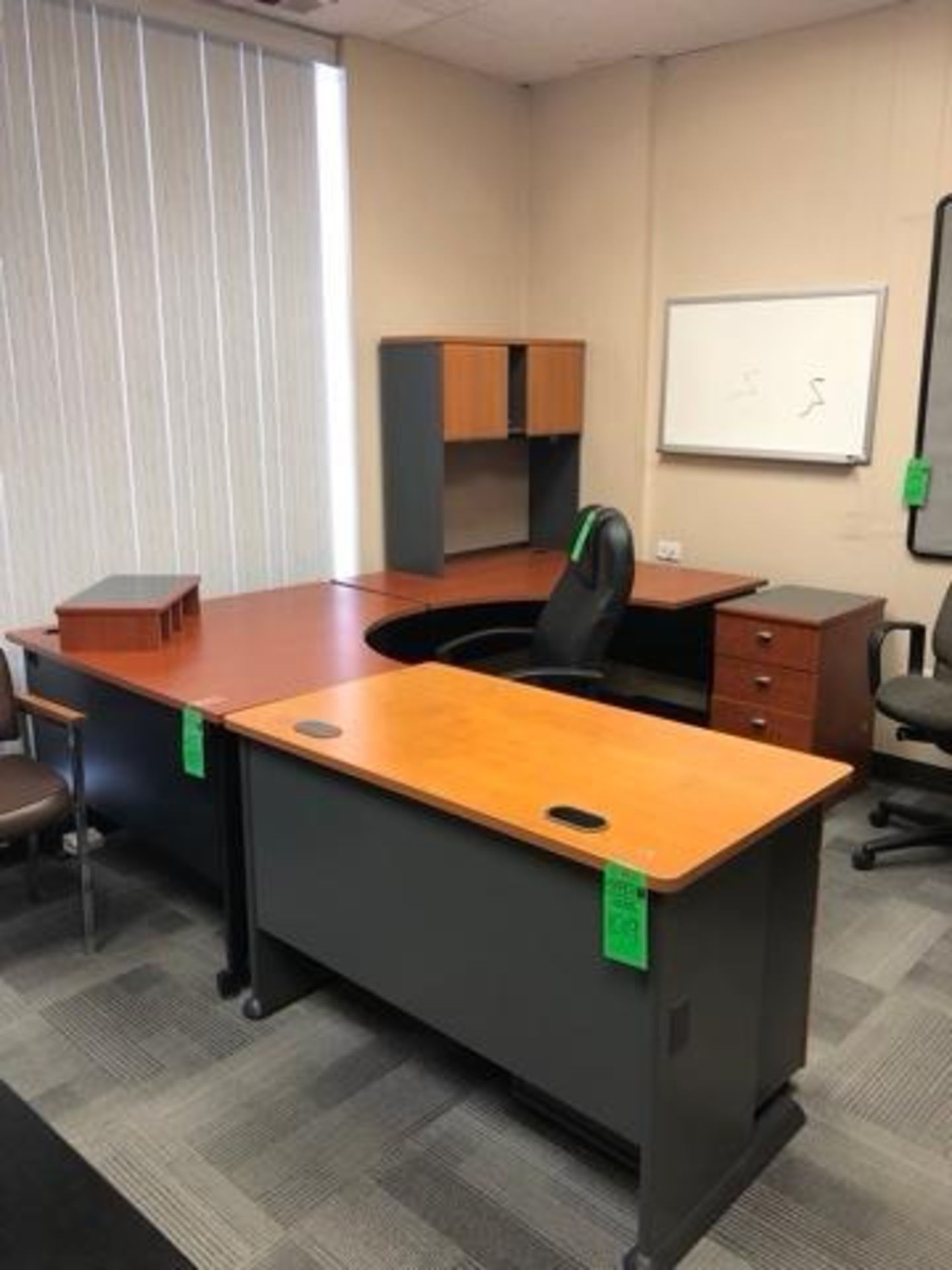 Office Furniture,To include: (1) Office Desk 96" x 83"x 30"; (1) Quartet Dry Erase Board 36"x 24"; (