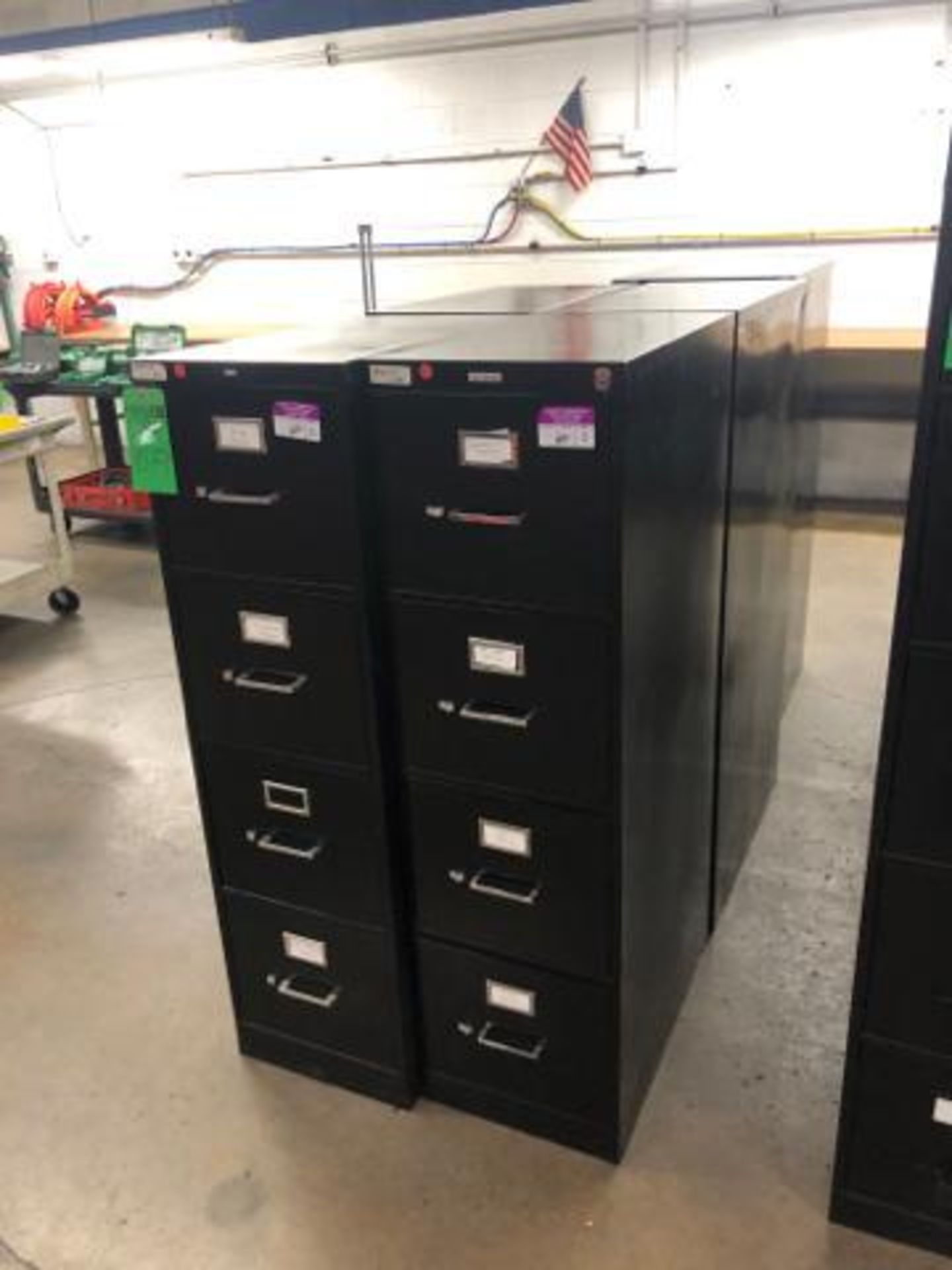 (5) Metal File cabinets 26"X 15"X 52" . - Image 3 of 4