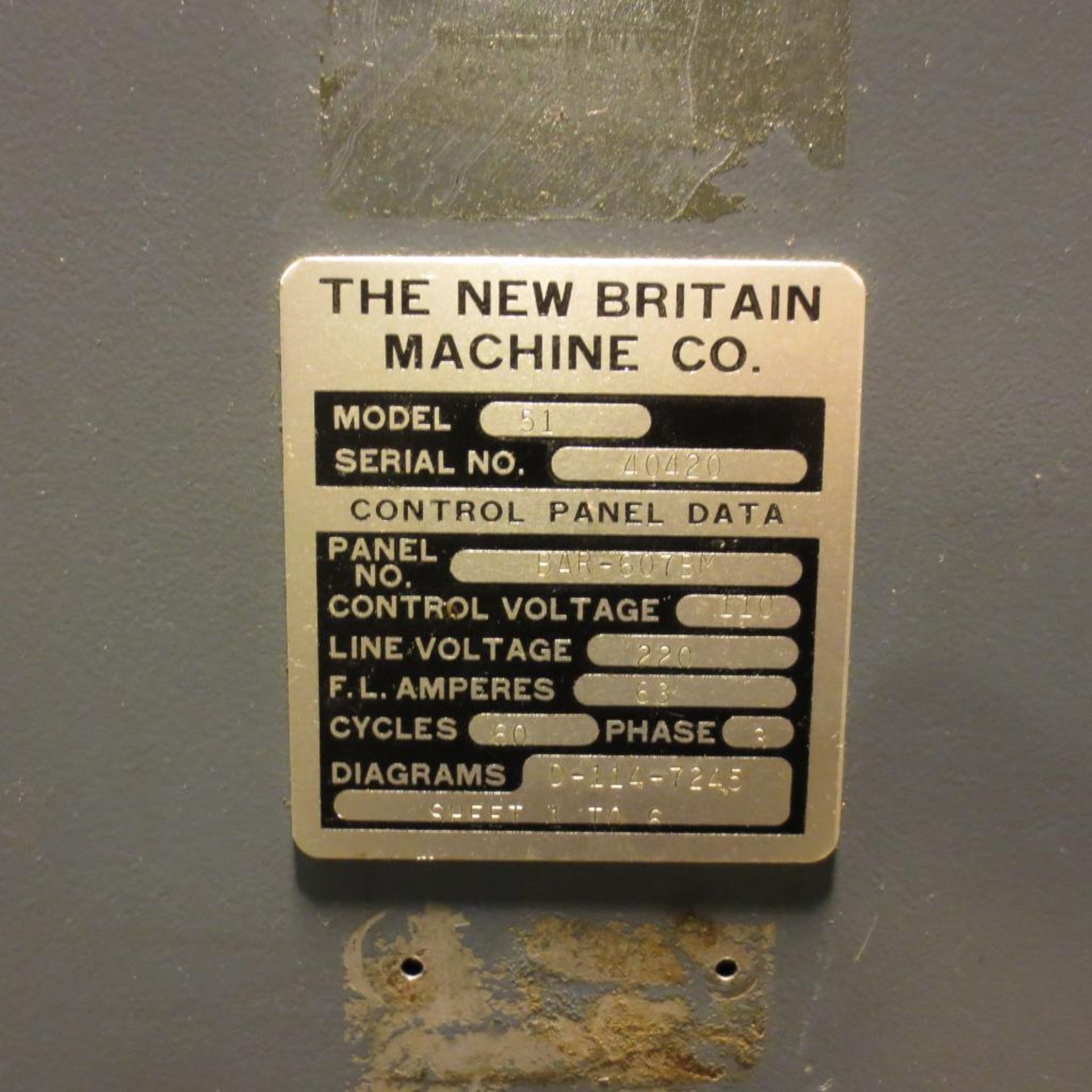 New Britain 1" Model 51 Multi Spindle Automatic Screw Machine S/N 40420, Pick Off, Back Working, Sto - Image 8 of 12