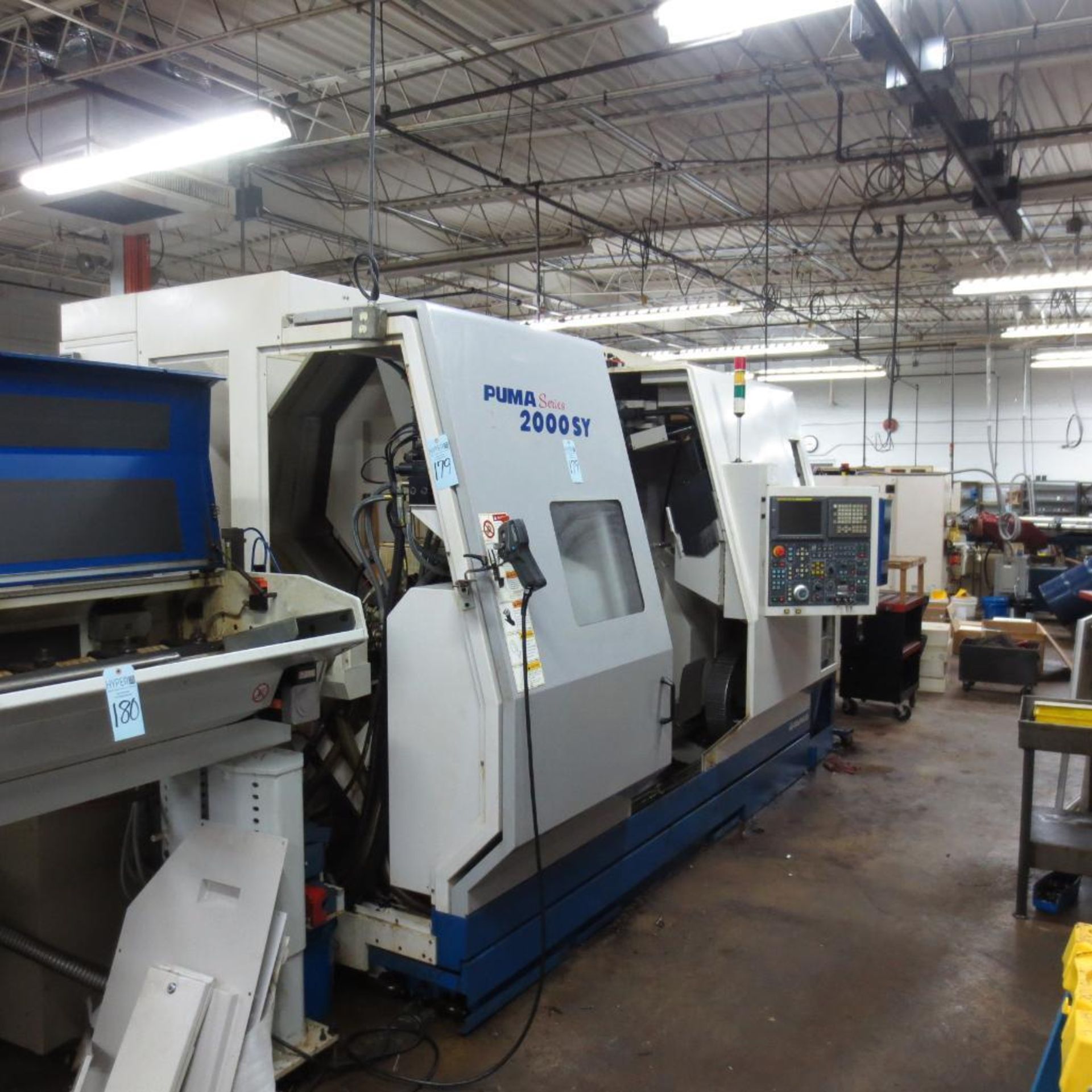 Daewoo Model Puma TT2000SY CNC Turning Center, S/N PT20SY0045 (2004) With Fanuc Series 18i-TB Contro