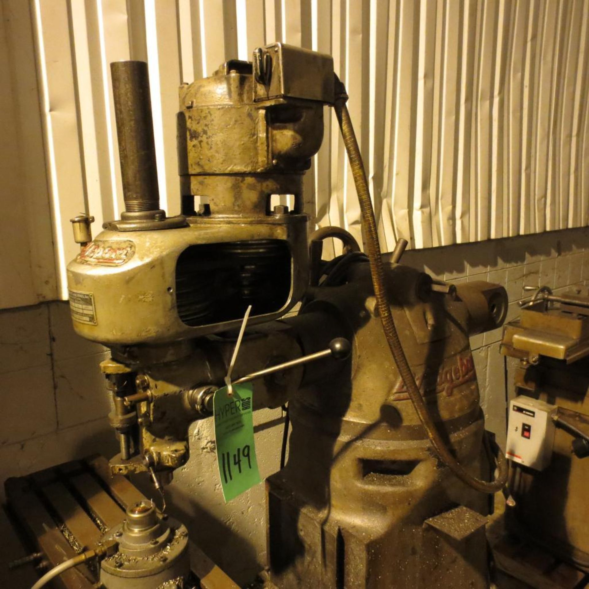 Bridgeport Vertical Milling Machine, 42"x 9" Slotted Table, S/N 4441 *RIGGING $65* - Image 3 of 3
