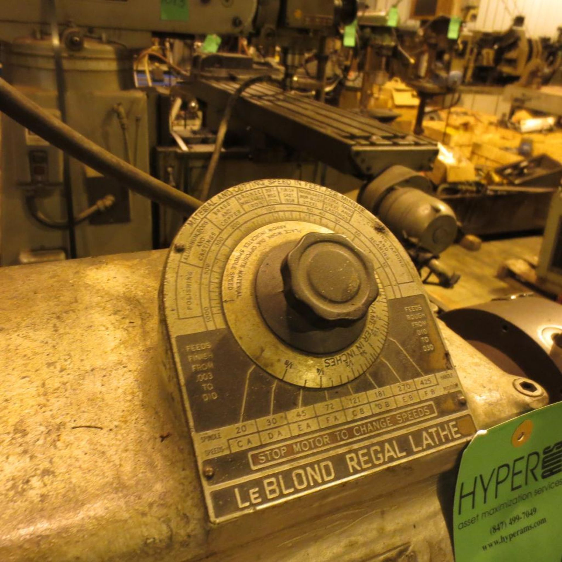 Leblond Regal 17" Lathe, 1 1/2" Hole, 74" Bed, S/N 07404 *RIGGING $65* - Image 5 of 8