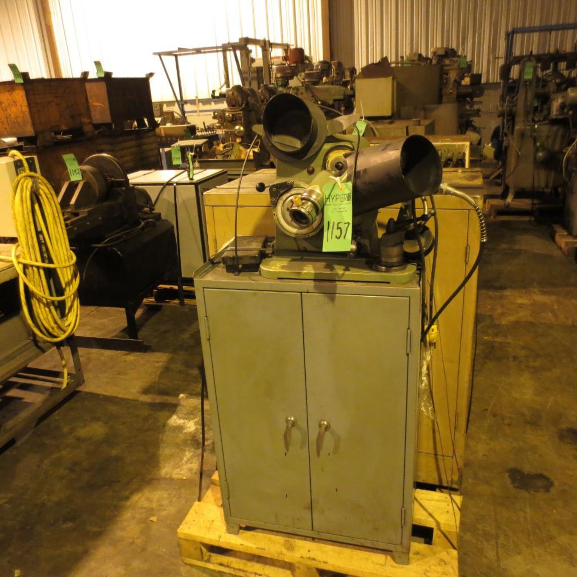 Optima B1607 Tooling Grinder/Computer and 2 Door Cabinet *RIGGING $65*