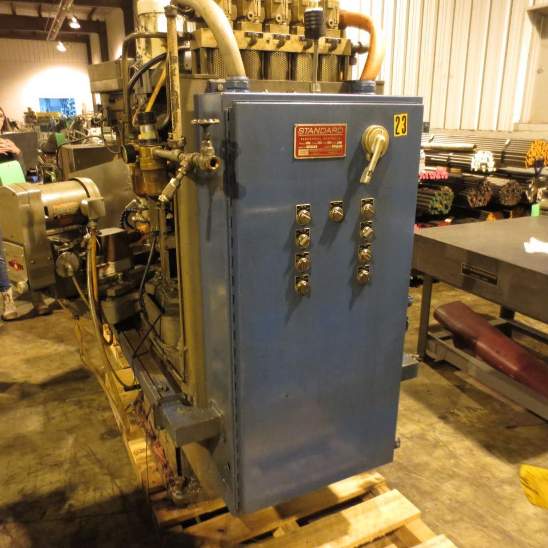 Standerd Tool 5 Turret Table Screw Machine *RIGGING $65* - Image 4 of 5